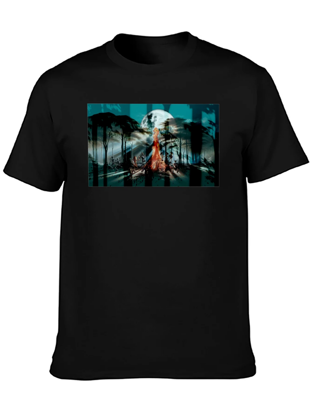 Eerie Moonlit Gathering Graphic T-Shirt product image 3