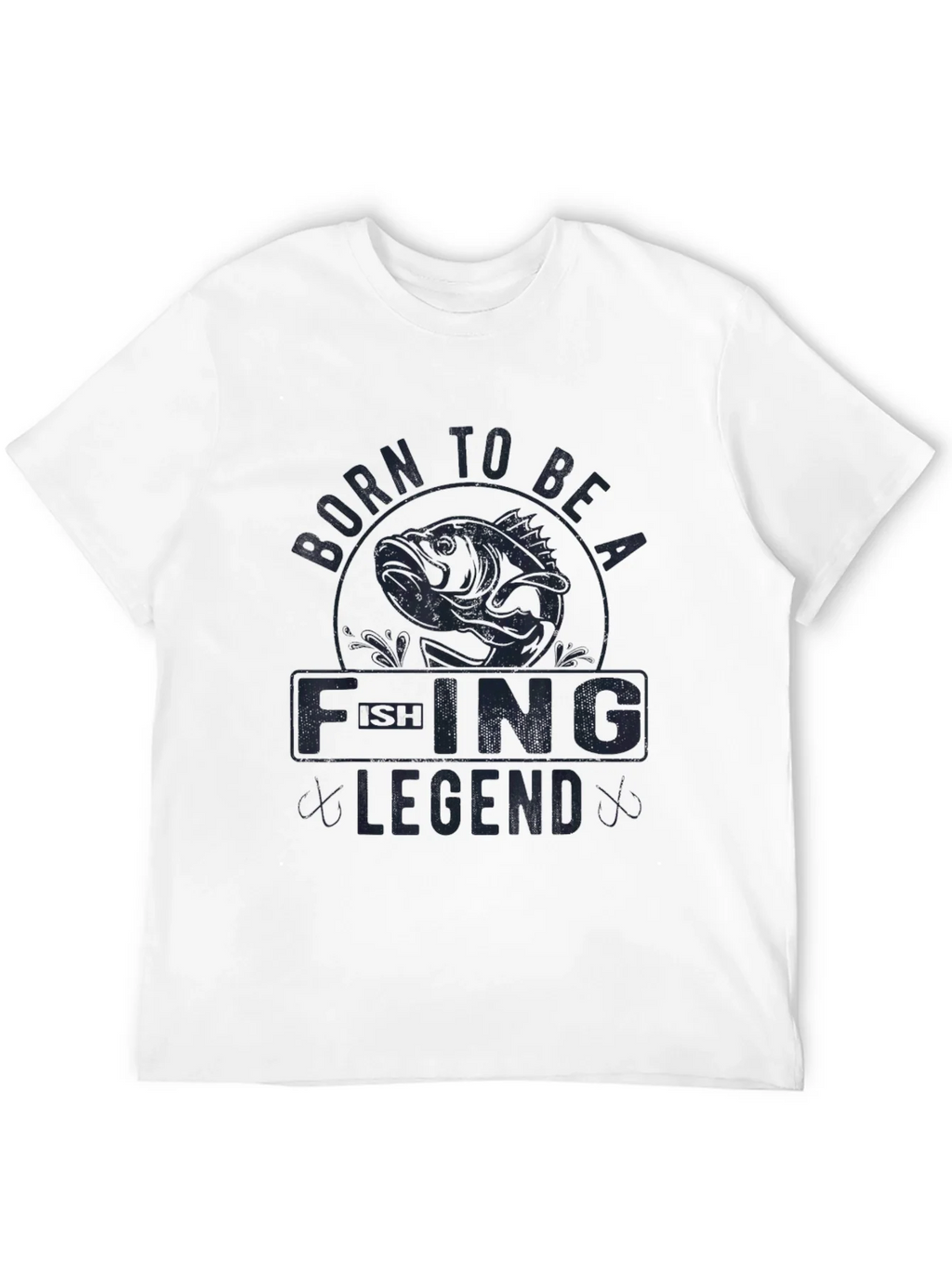 Born to Be a Fishing Legend Black T-Shirt product image 3
