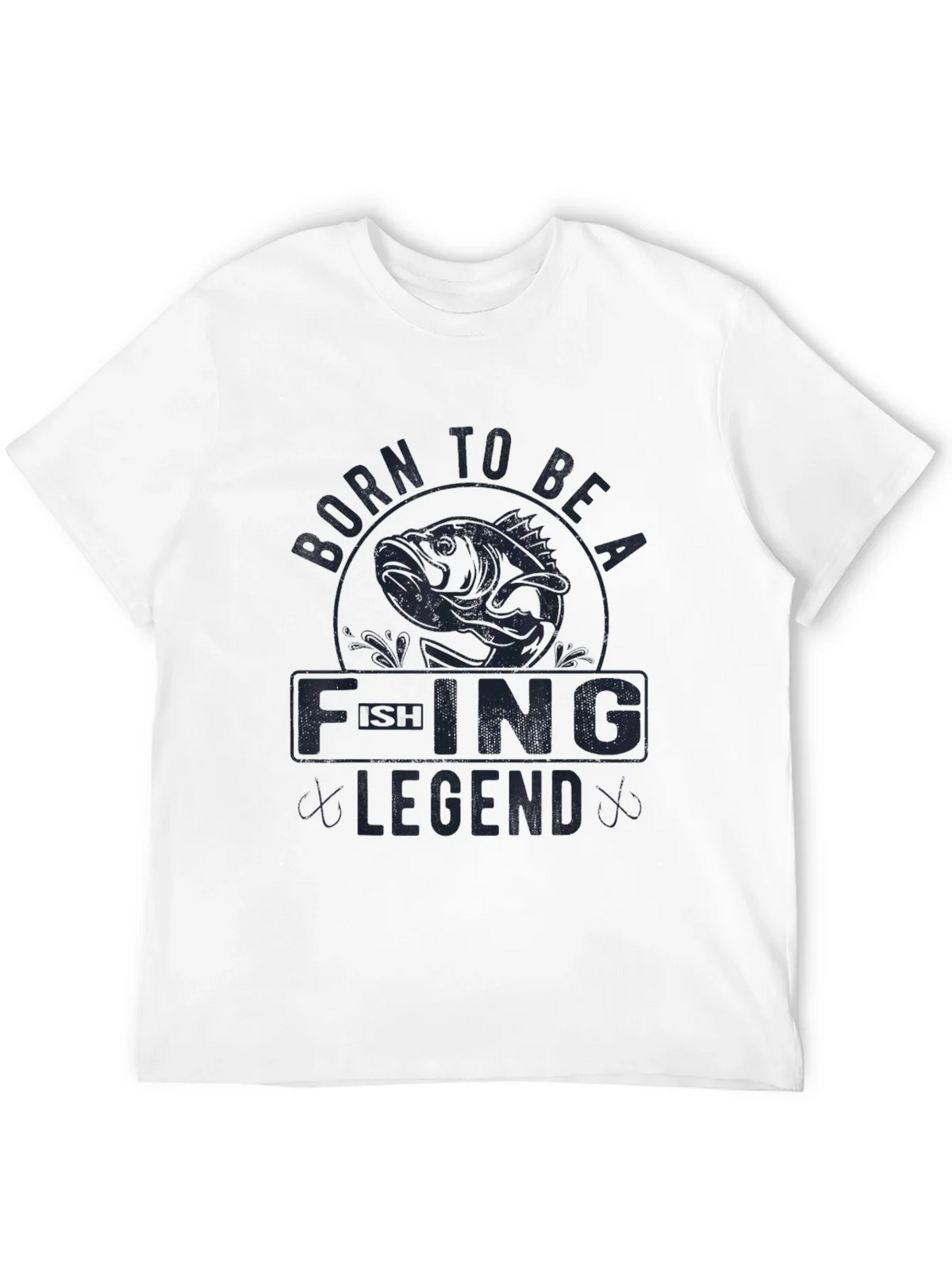 Born to Be a Fishing Legend Black T-Shirt product image 3