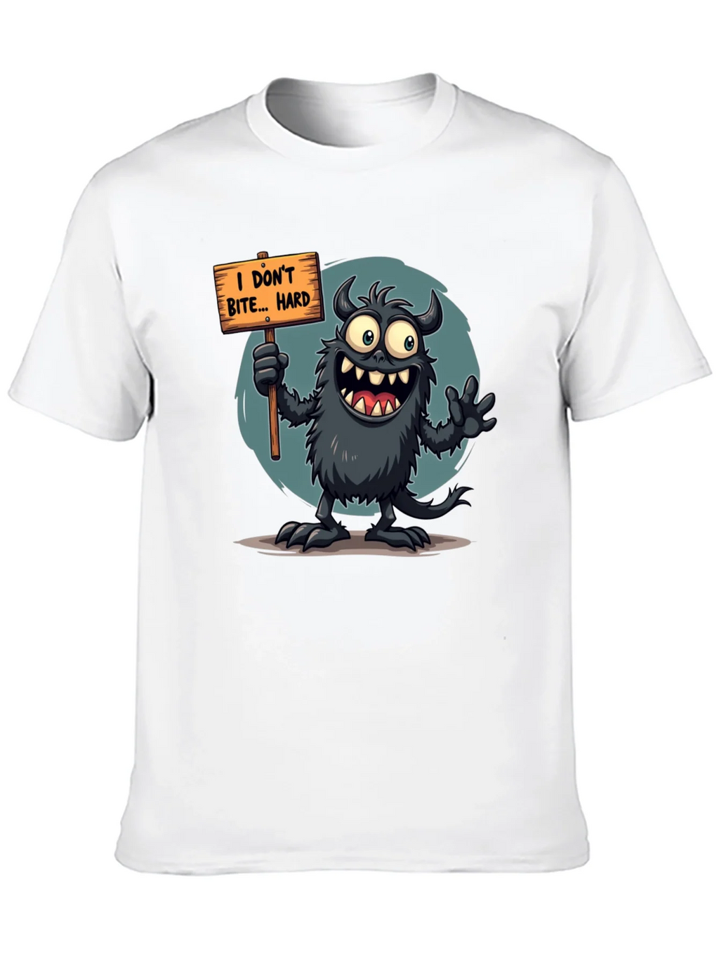 Funny Monster Graphic Tee - I Dont Bite... Hard product image 6