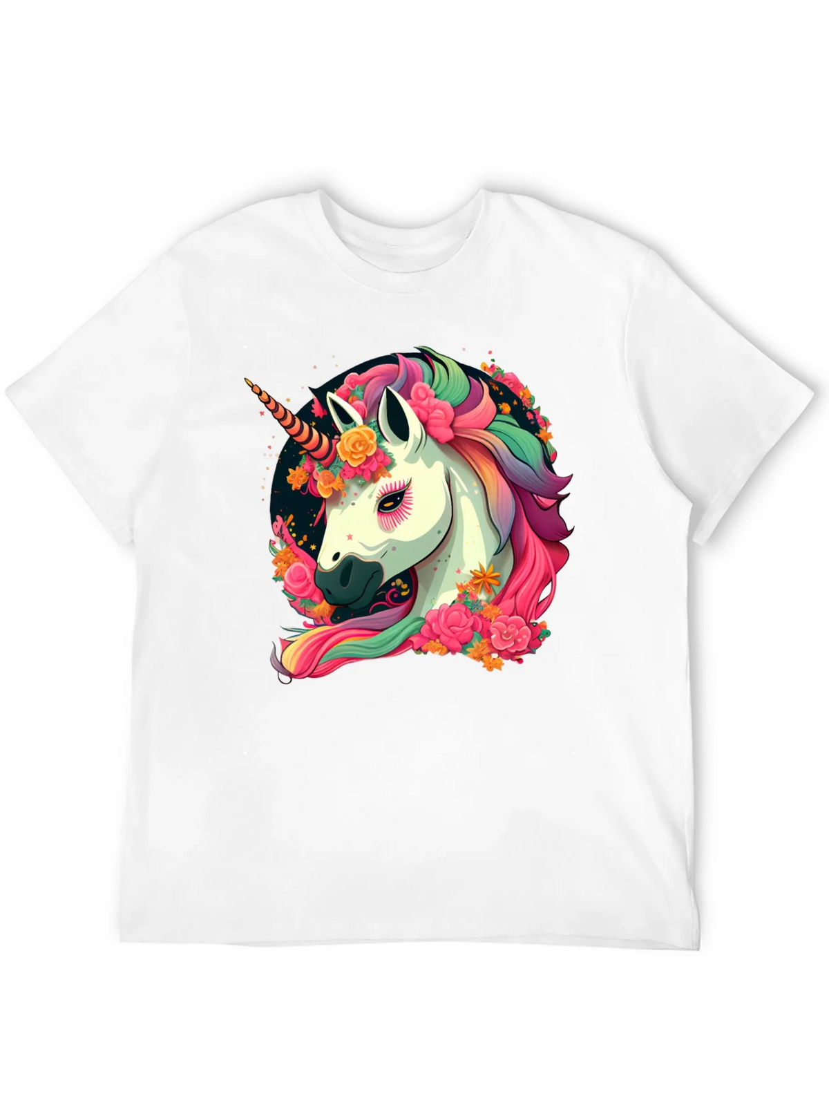 Unicorn Floral Black T-Shirt product image 11