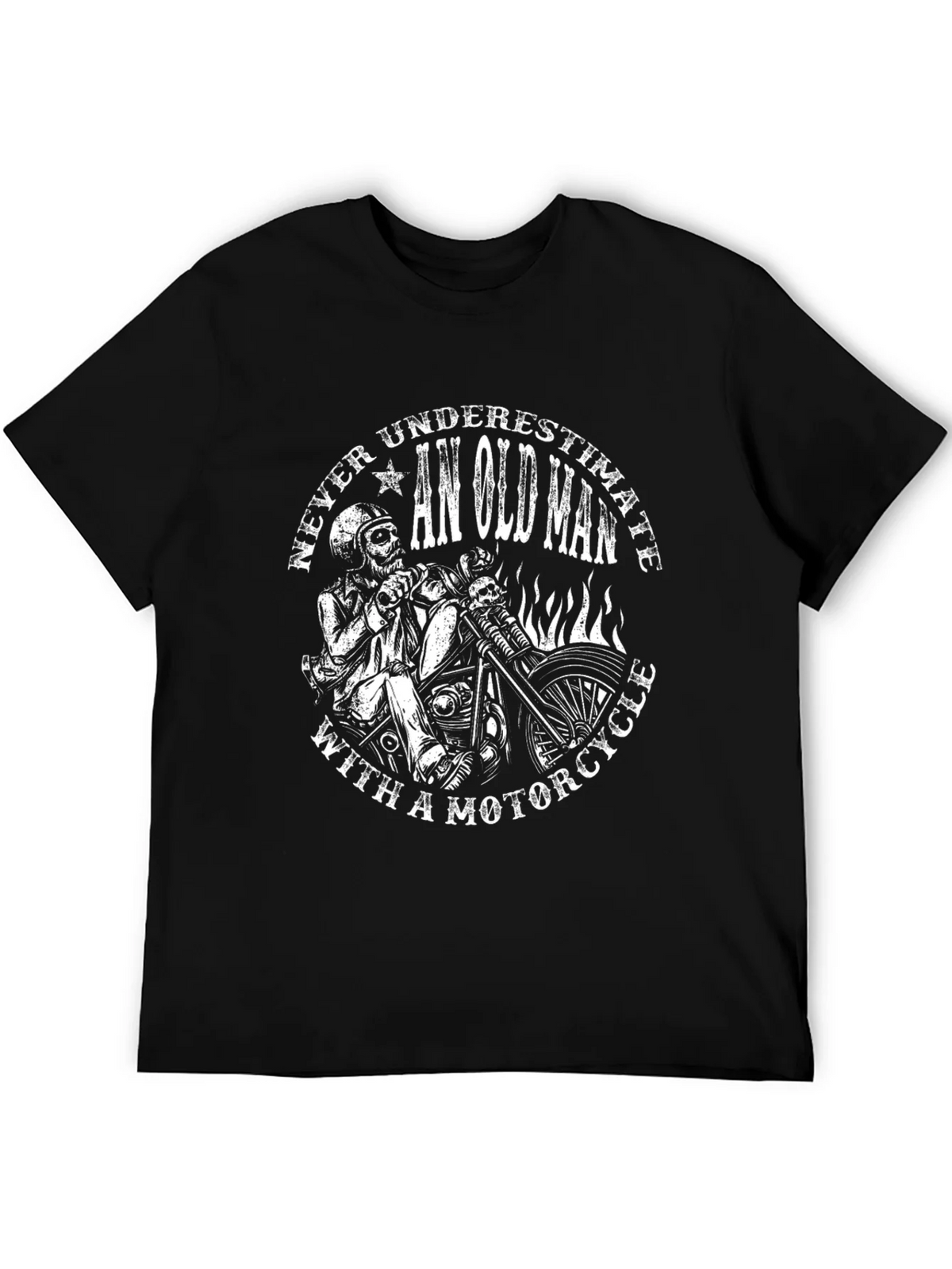 Never Underestimate Old Man With Motorcycle T-Shirt product image 5