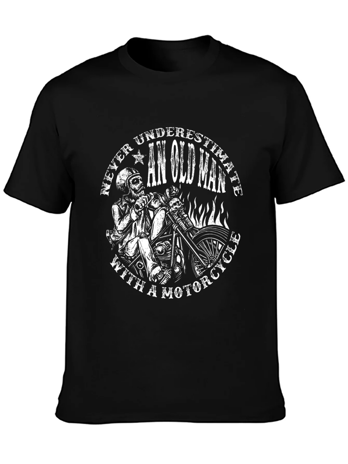 Never Underestimate Old Man With Motorcycle T-Shirt product image 3