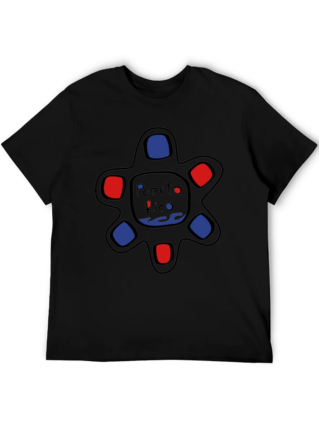 Puerto Rico Turtle T-Shirt - Black Cotton Tee product image 5