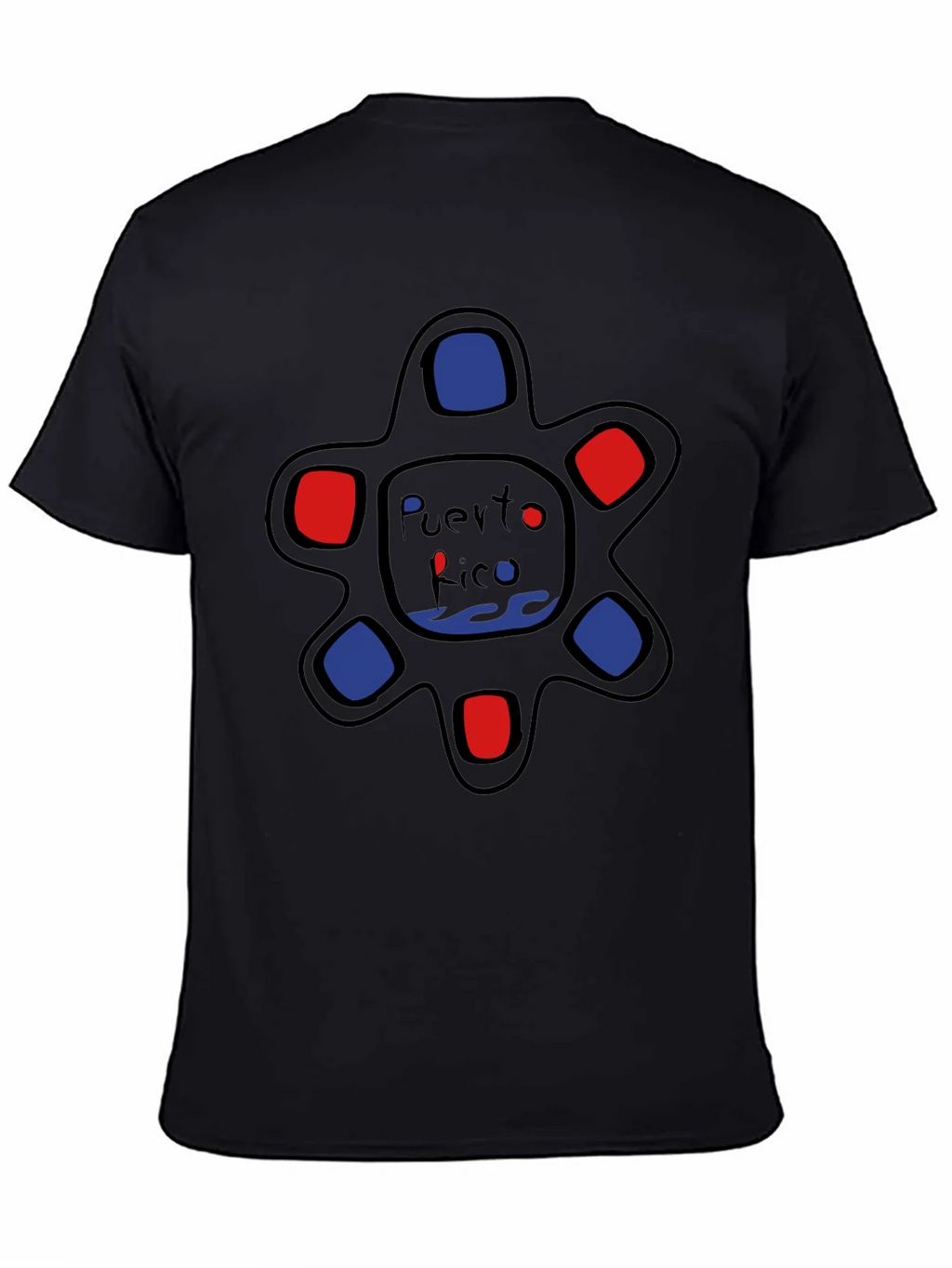 Puerto Rico Turtle T-Shirt - Black Cotton Tee product image 4