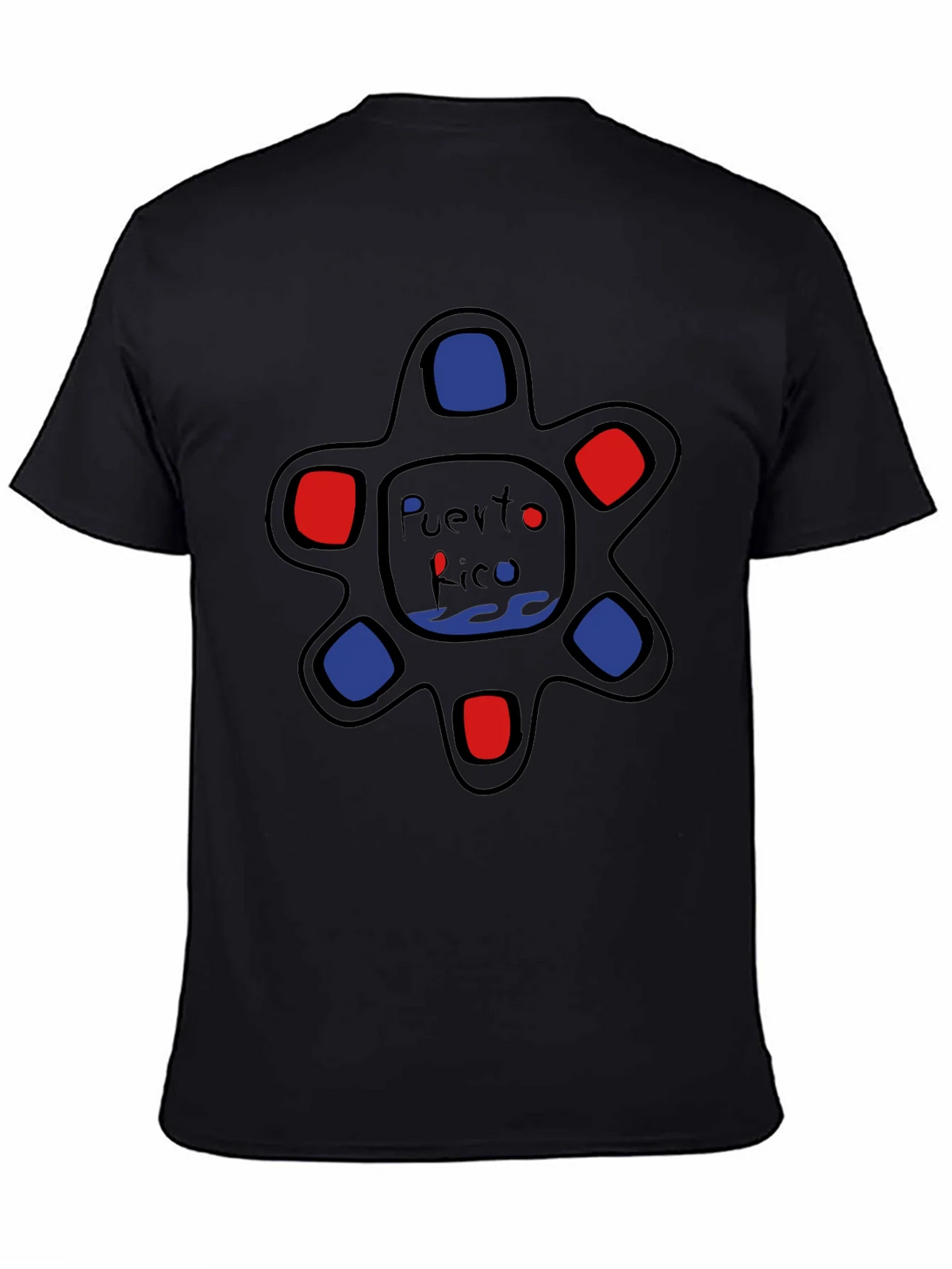 Puerto Rico Turtle T-Shirt - Black Cotton Tee product image 4