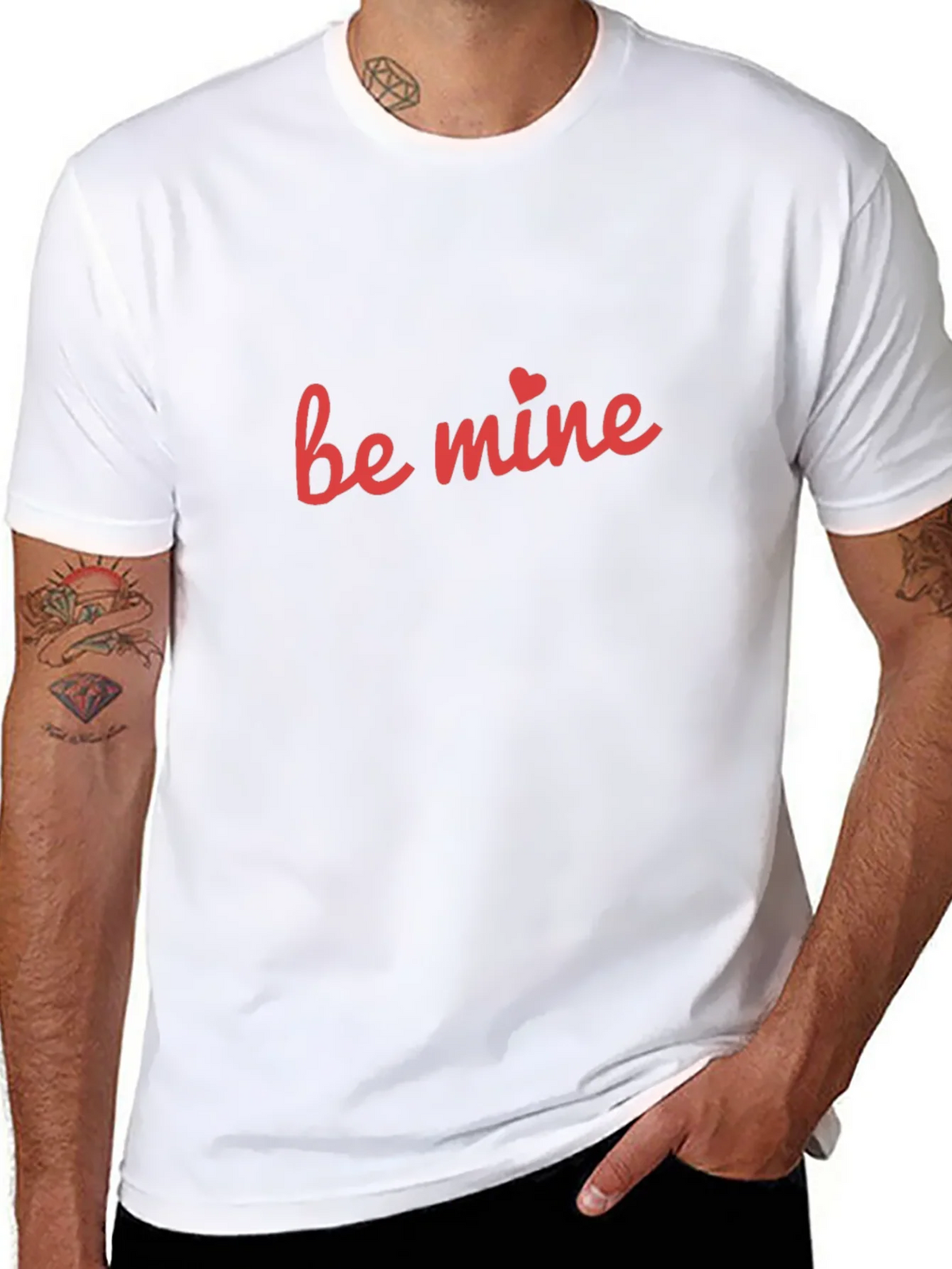 Be Mine Graphic Tee - Black Cotton Blend product image 7