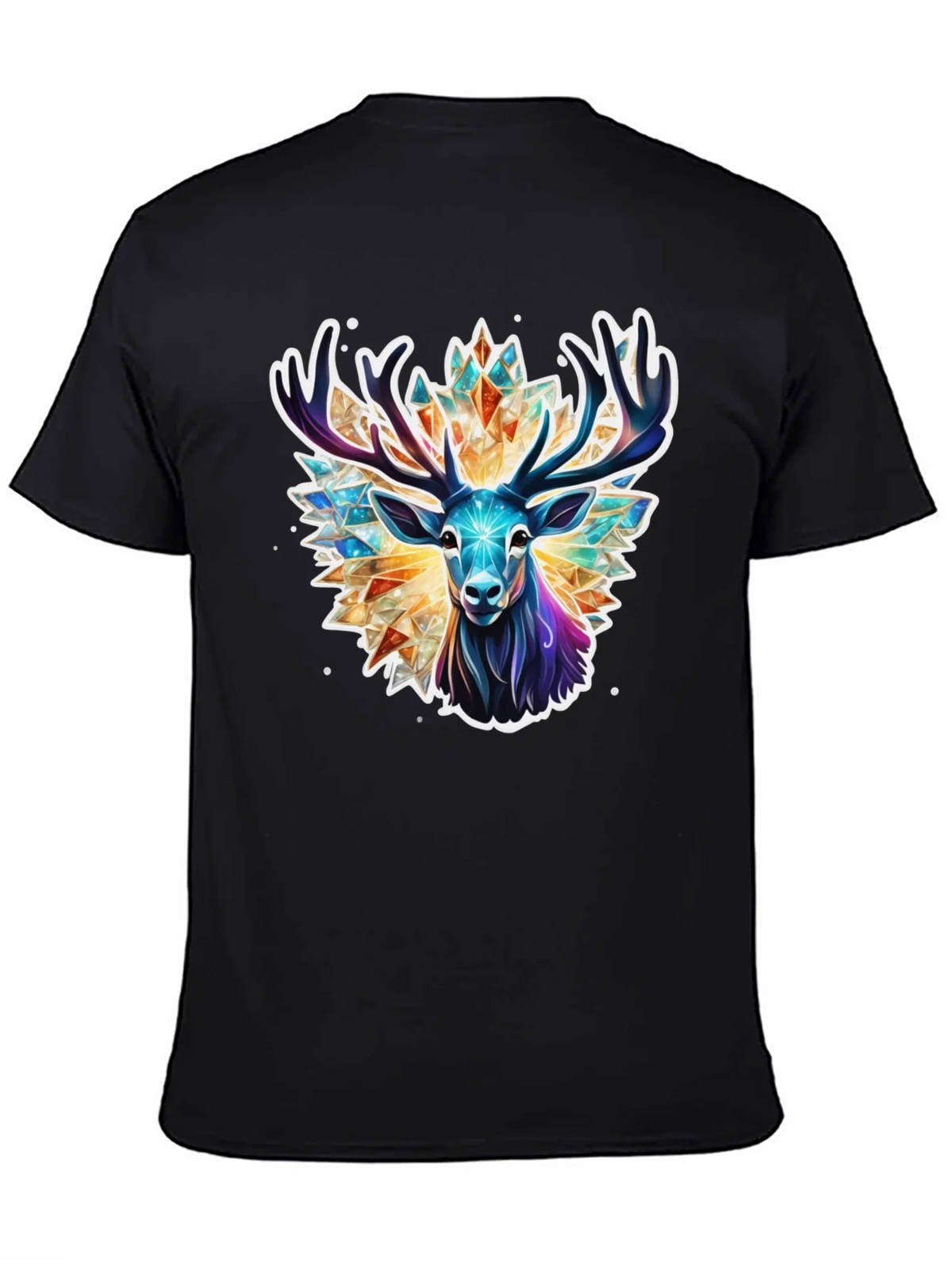 Geometric Deer Graphic Tee - Black product image 4
