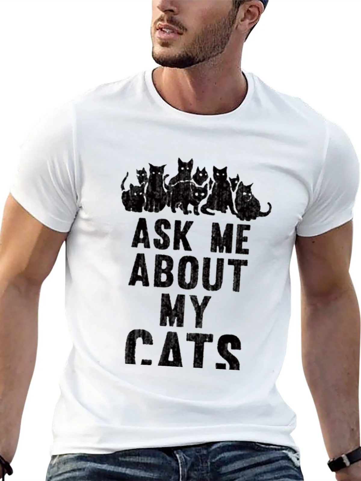 Ask Me About My Cats Graphic T-Shirt product image 12