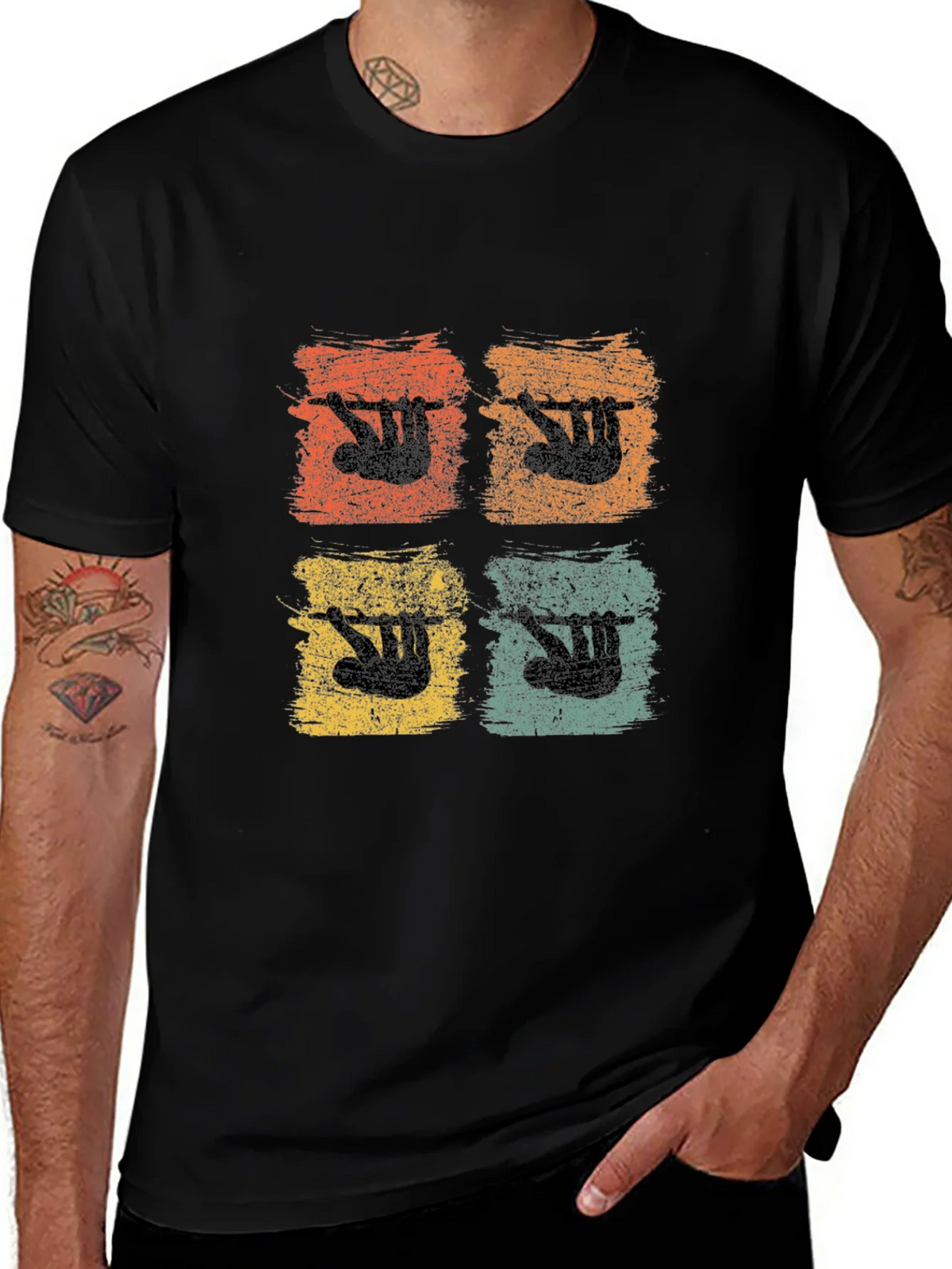 Retro Sloth Graphic Tee - Unique Design product image 1