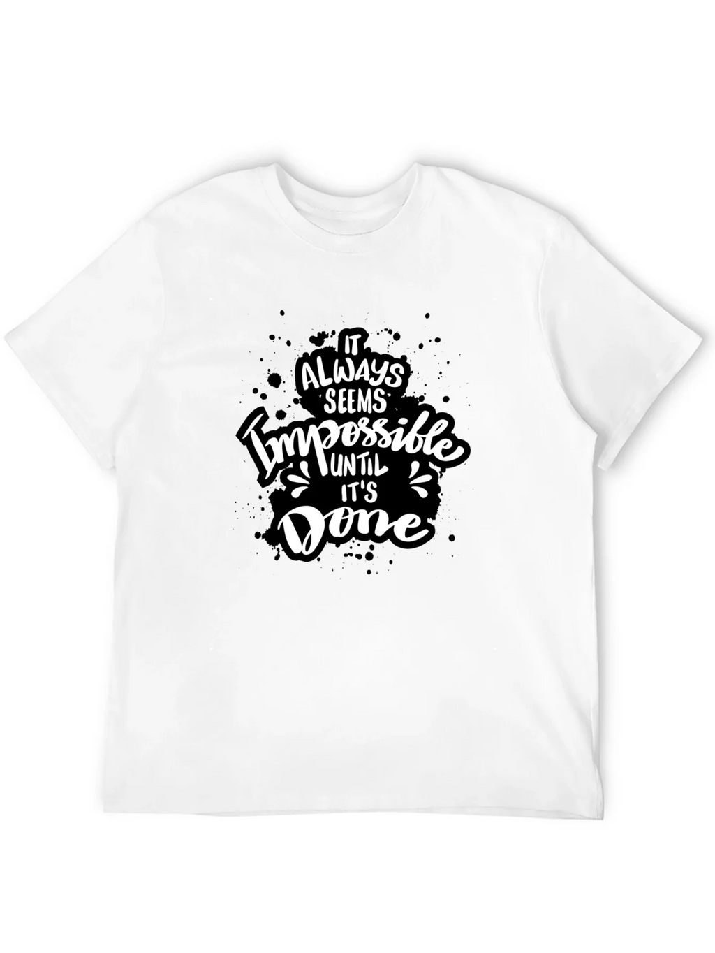Inspirational Graphic Tee - Impossible Until Done Black product image 11