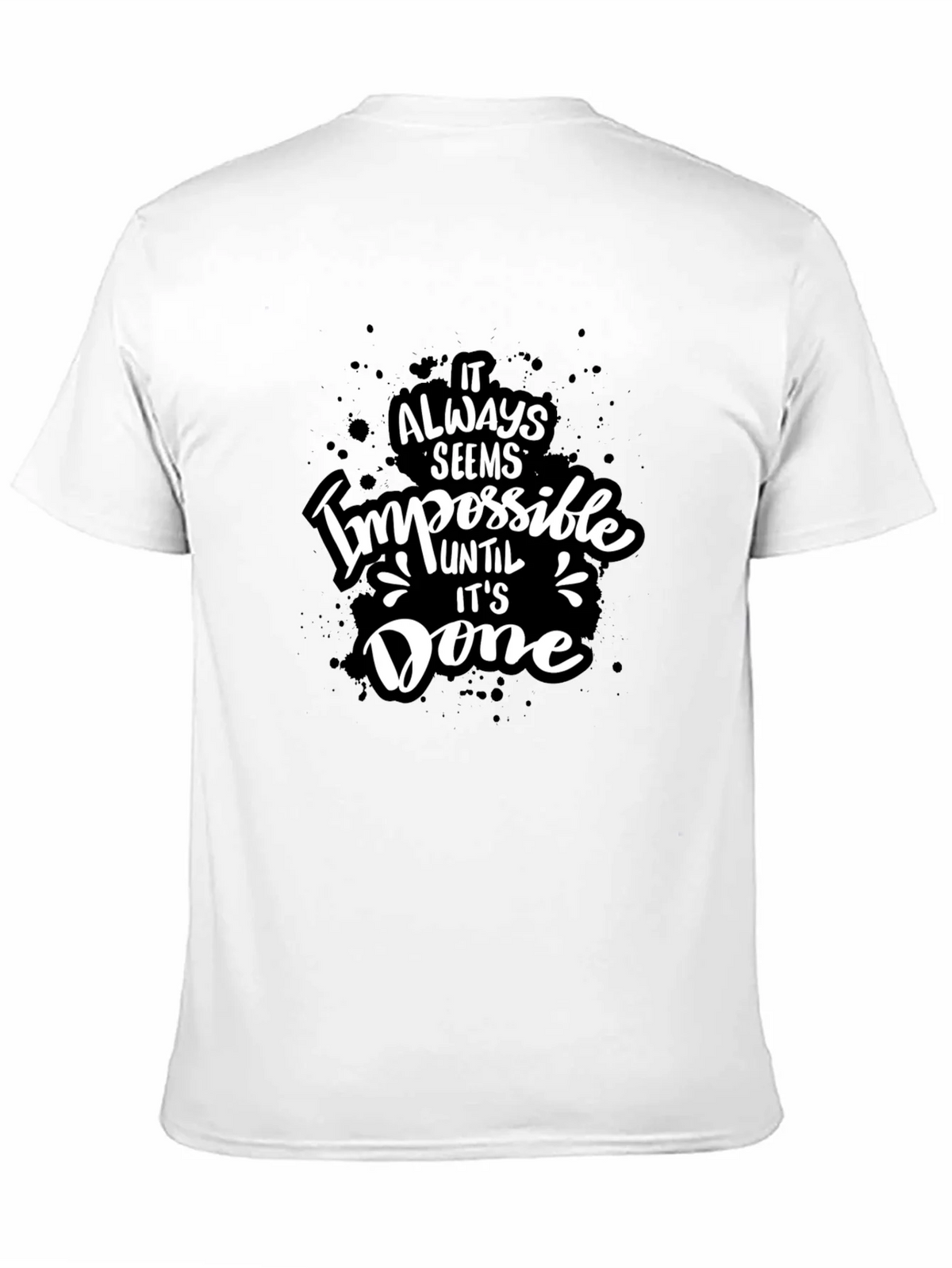 Inspirational Graphic Tee - Impossible Until Done Black product image 10