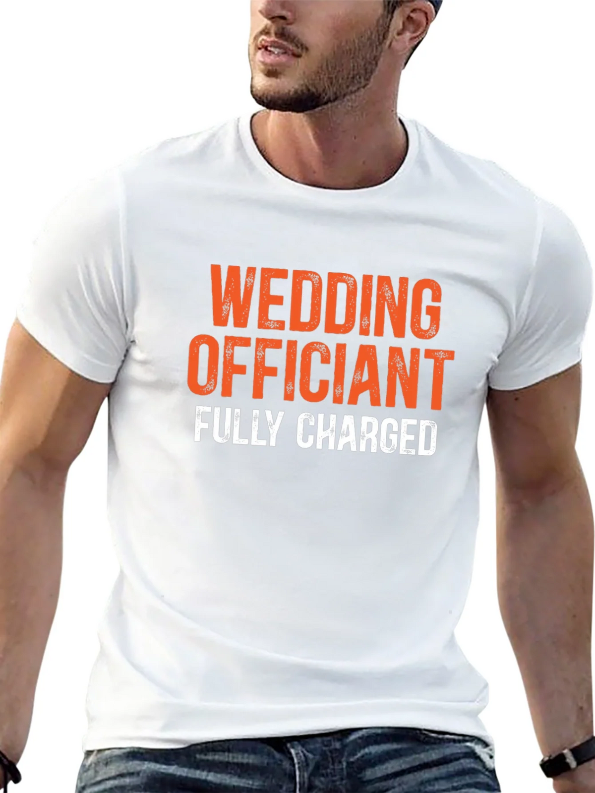 Wedding Officiant Fully Charged Graphic Tee product image 8