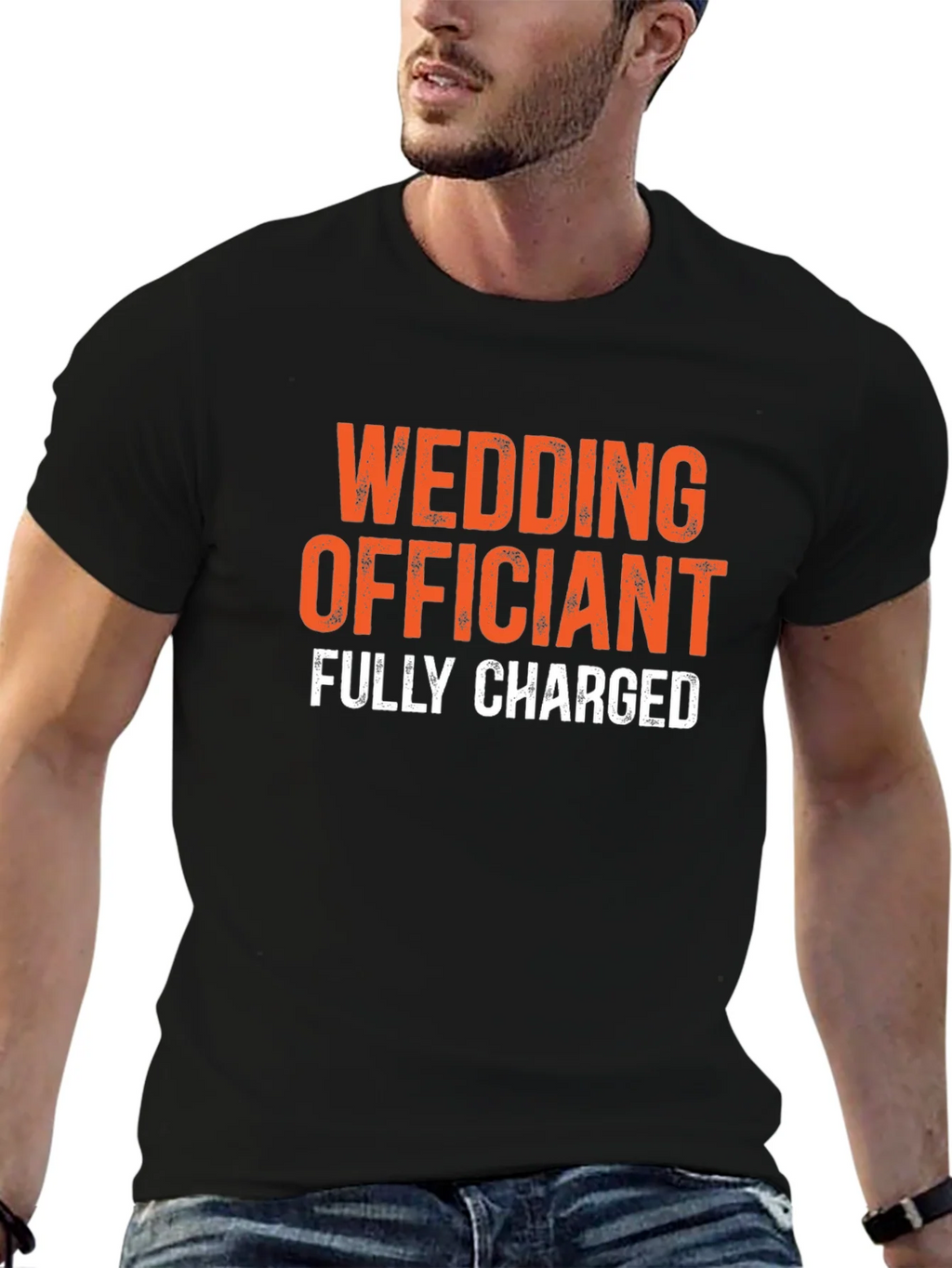 Wedding Officiant Fully Charged Graphic Tee product image 5