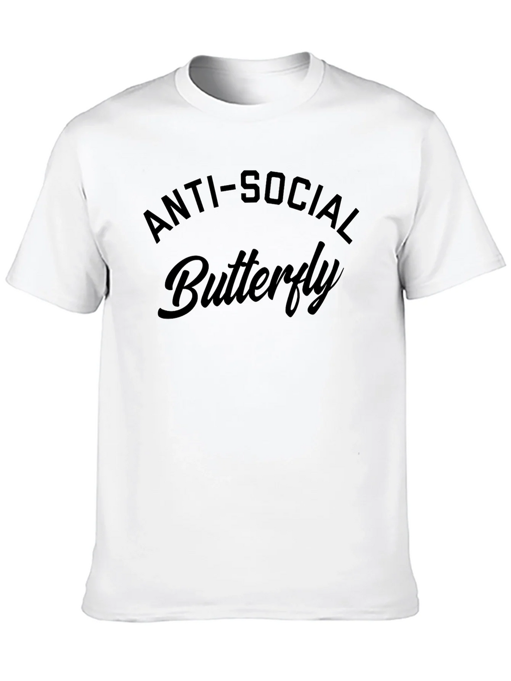 Anti-Social Butterfly Black Graphic T-Shirt product image 9
