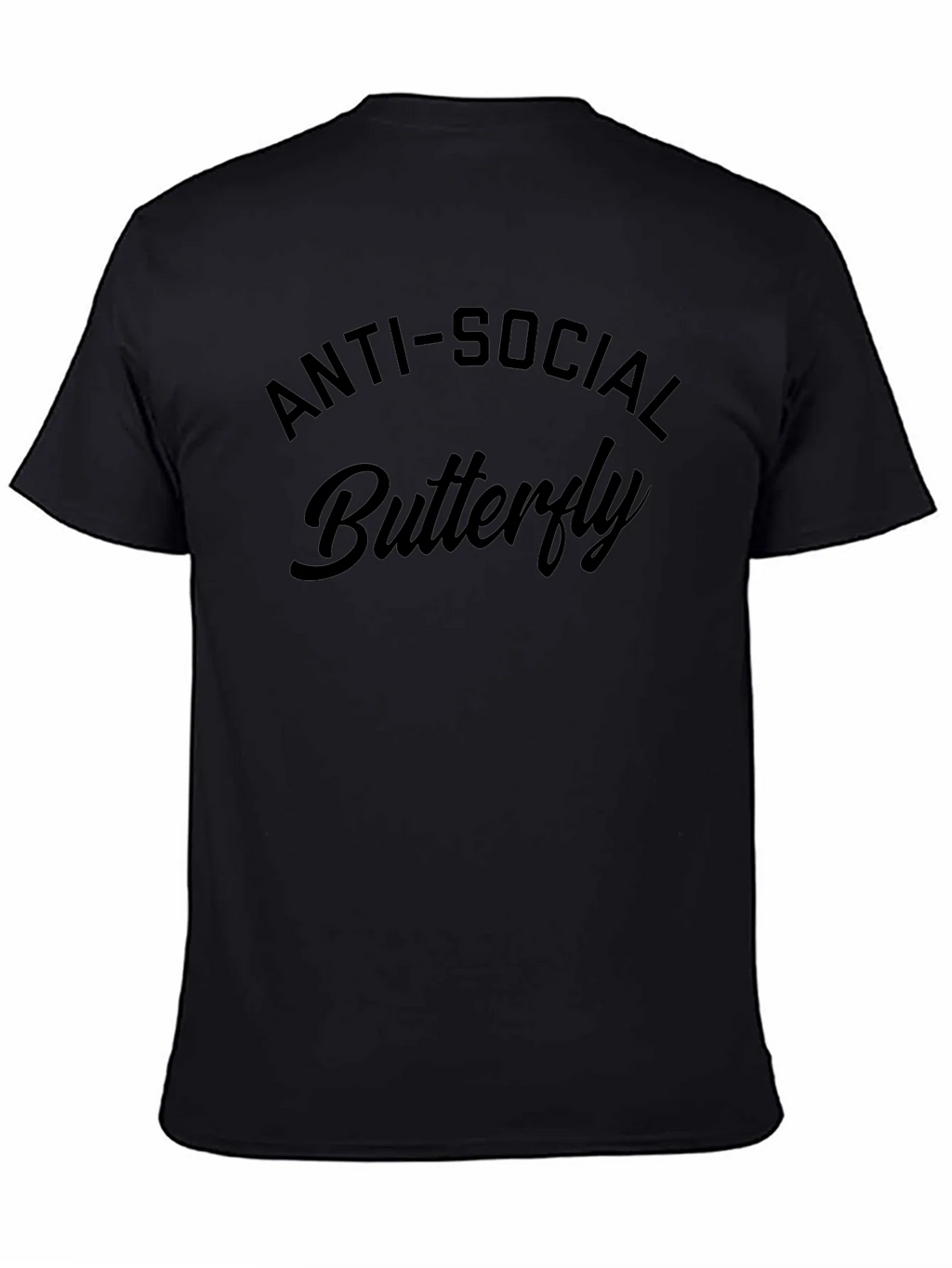 Anti-Social Butterfly Black Graphic T-Shirt product image 4