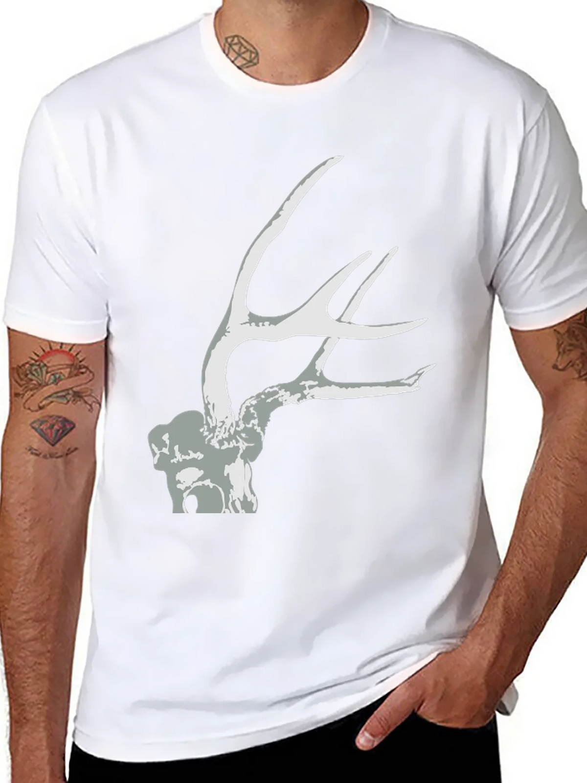 Antler Graphic Tee - Black Unisex T-Shirt product image 4