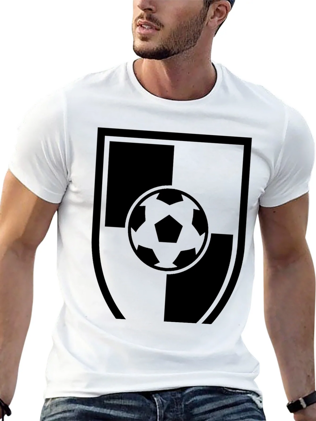 Soccer Shield Black T-Shirt product image 3