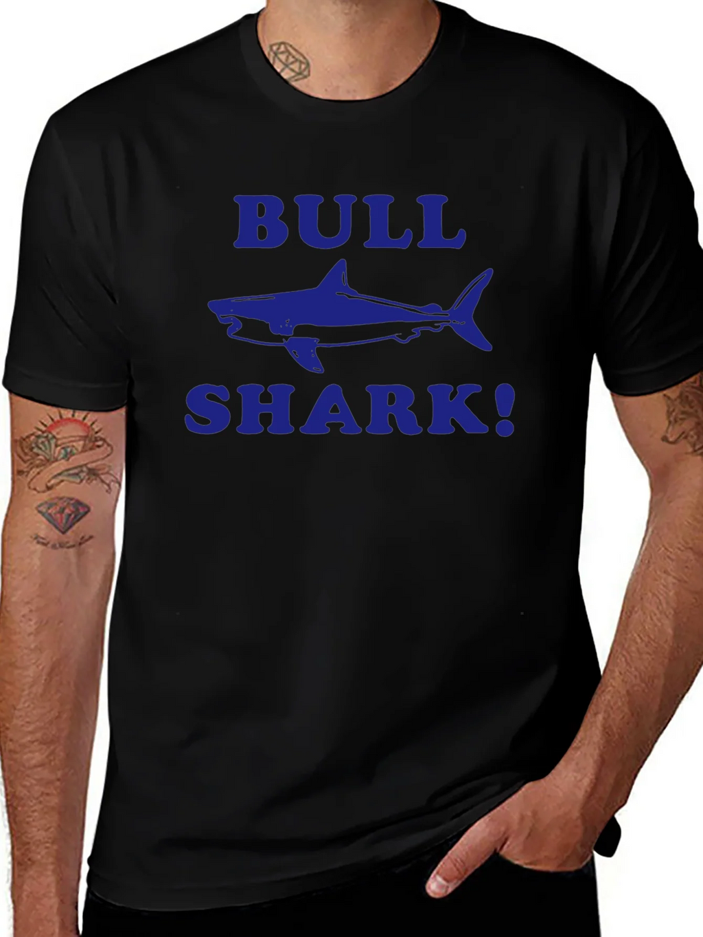Bull Shark Graphic T-Shirt - Black product image 1