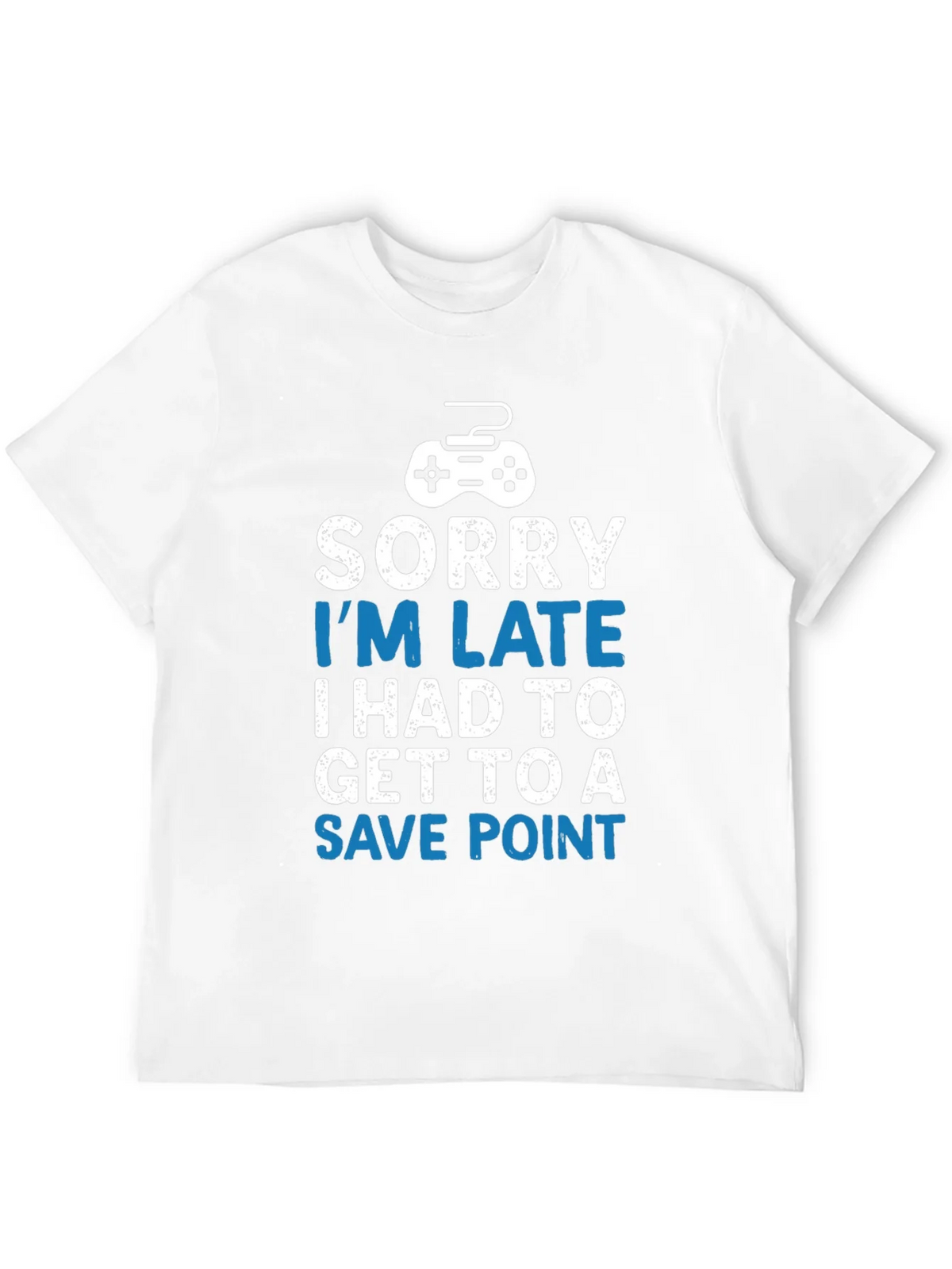 Gamer T-Shirt - Sorry Im Late Save Point - Black product image 11