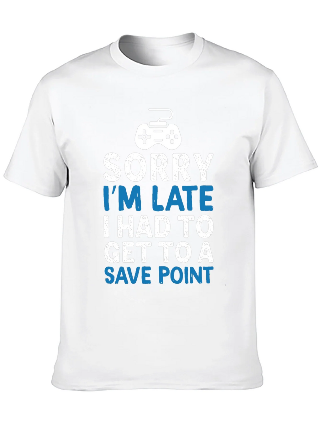 Gamer T-Shirt - Sorry Im Late Save Point - Black product image 9