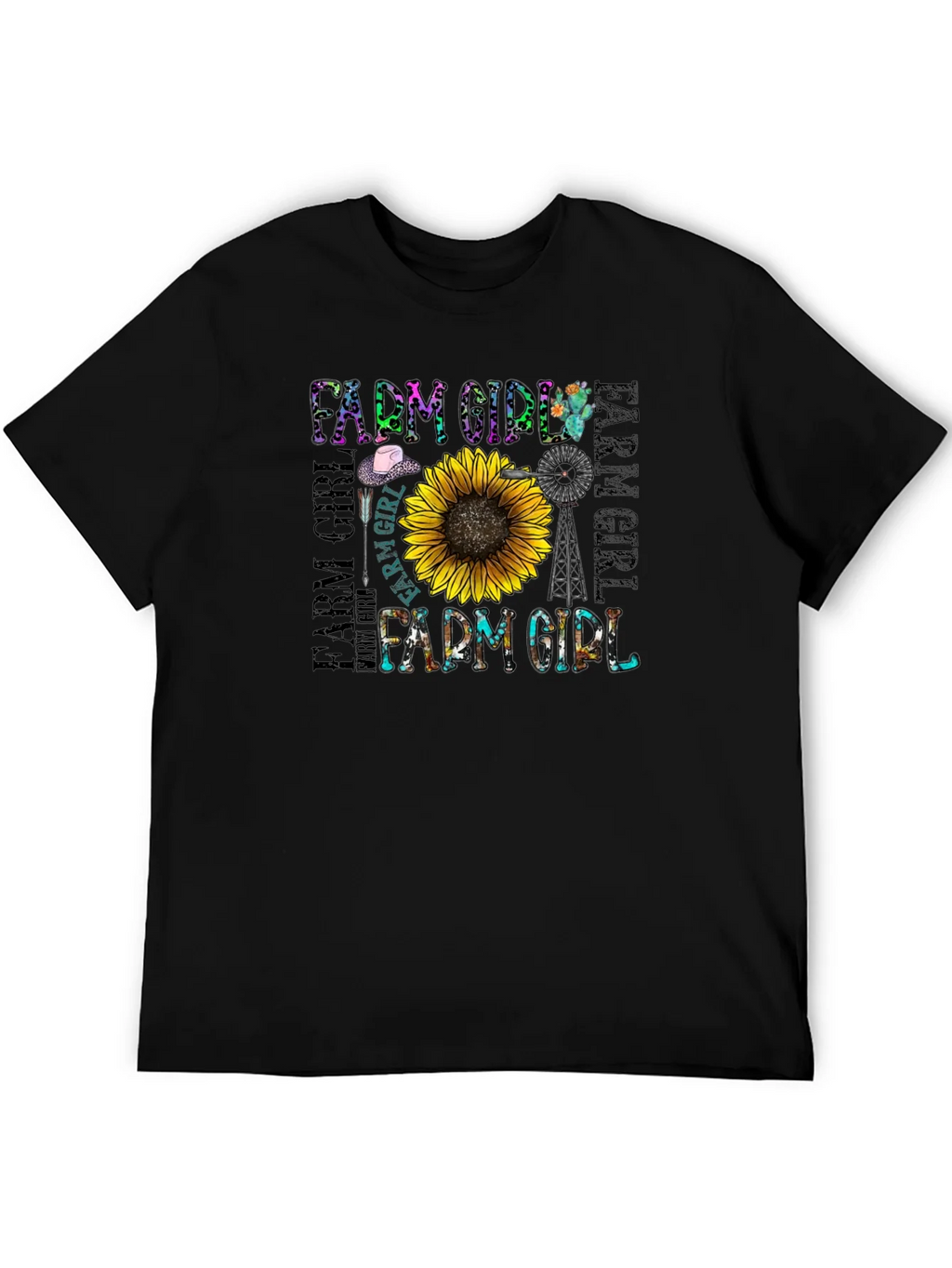 Farm Girl Graphic T-Shirt - Sunflower Country Tee product image 2