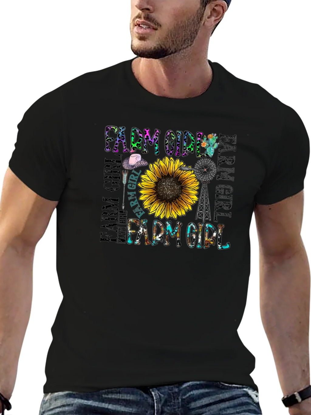Farm Girl Graphic T-Shirt - Sunflower Country Tee product image 3