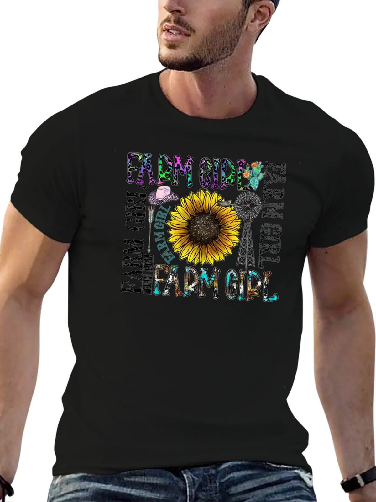 Farm Girl Graphic T-Shirt - Sunflower Country Tee product image 3