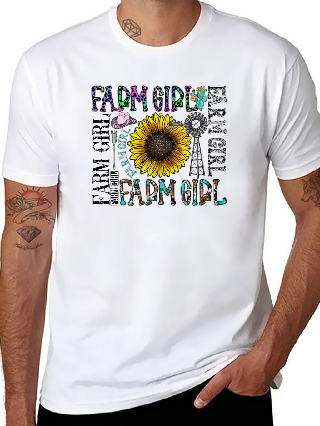 Farm Girl Graphic T-Shirt - Sunflower Country Tee product image 4