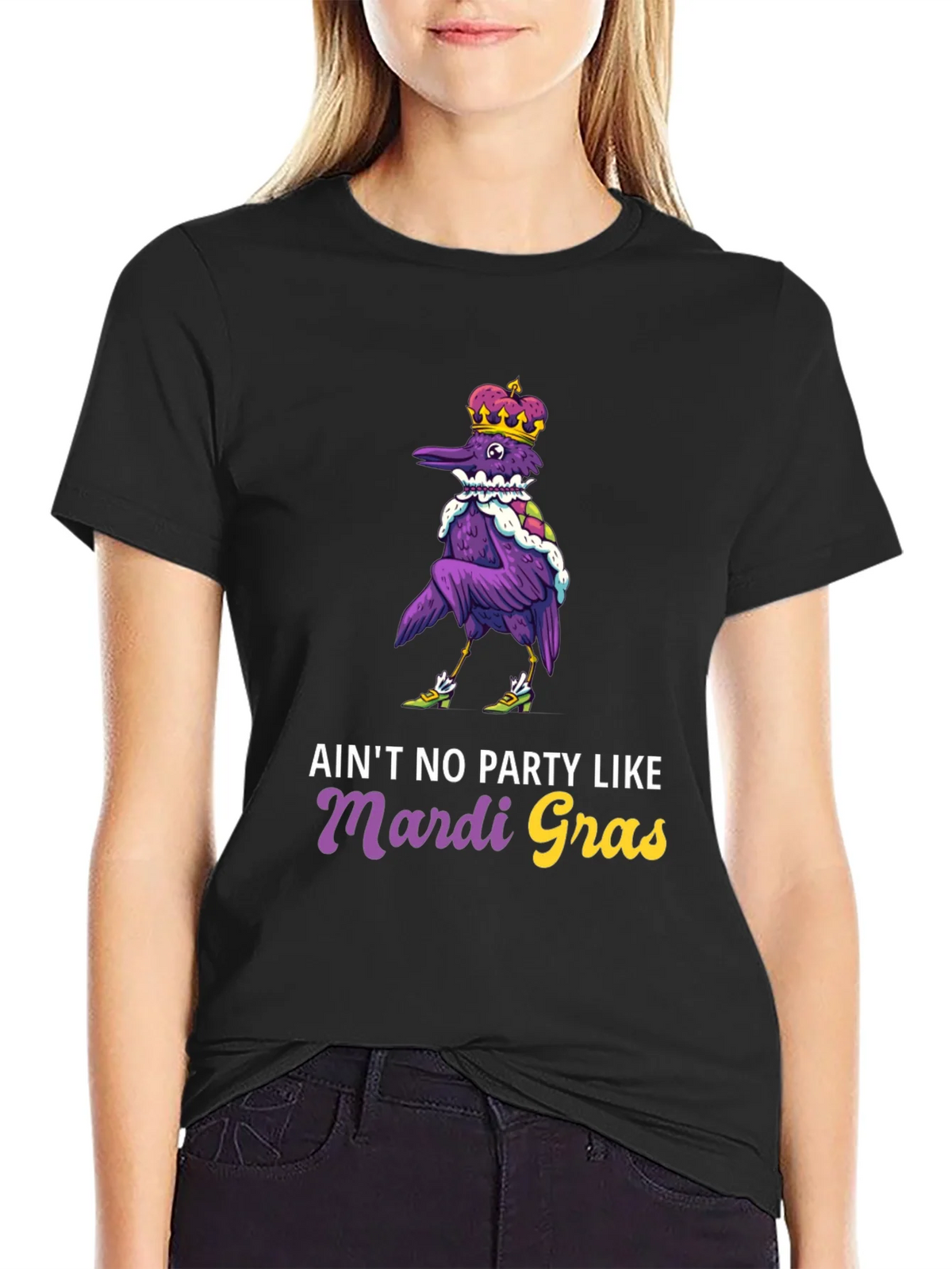 Mardi Gras Party Raven T-Shirt product image 2