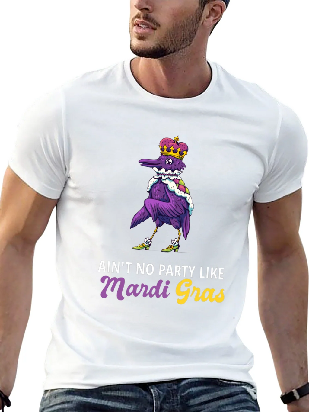 Mardi Gras Party Raven T-Shirt product image 10