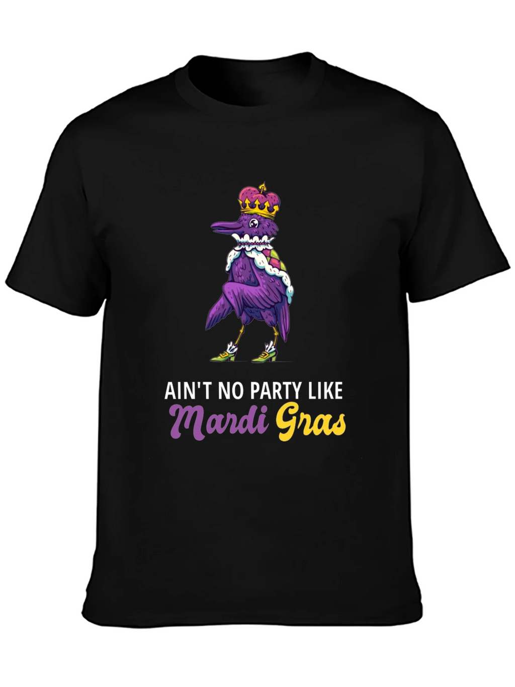 Mardi Gras Party Raven T-Shirt product image 3