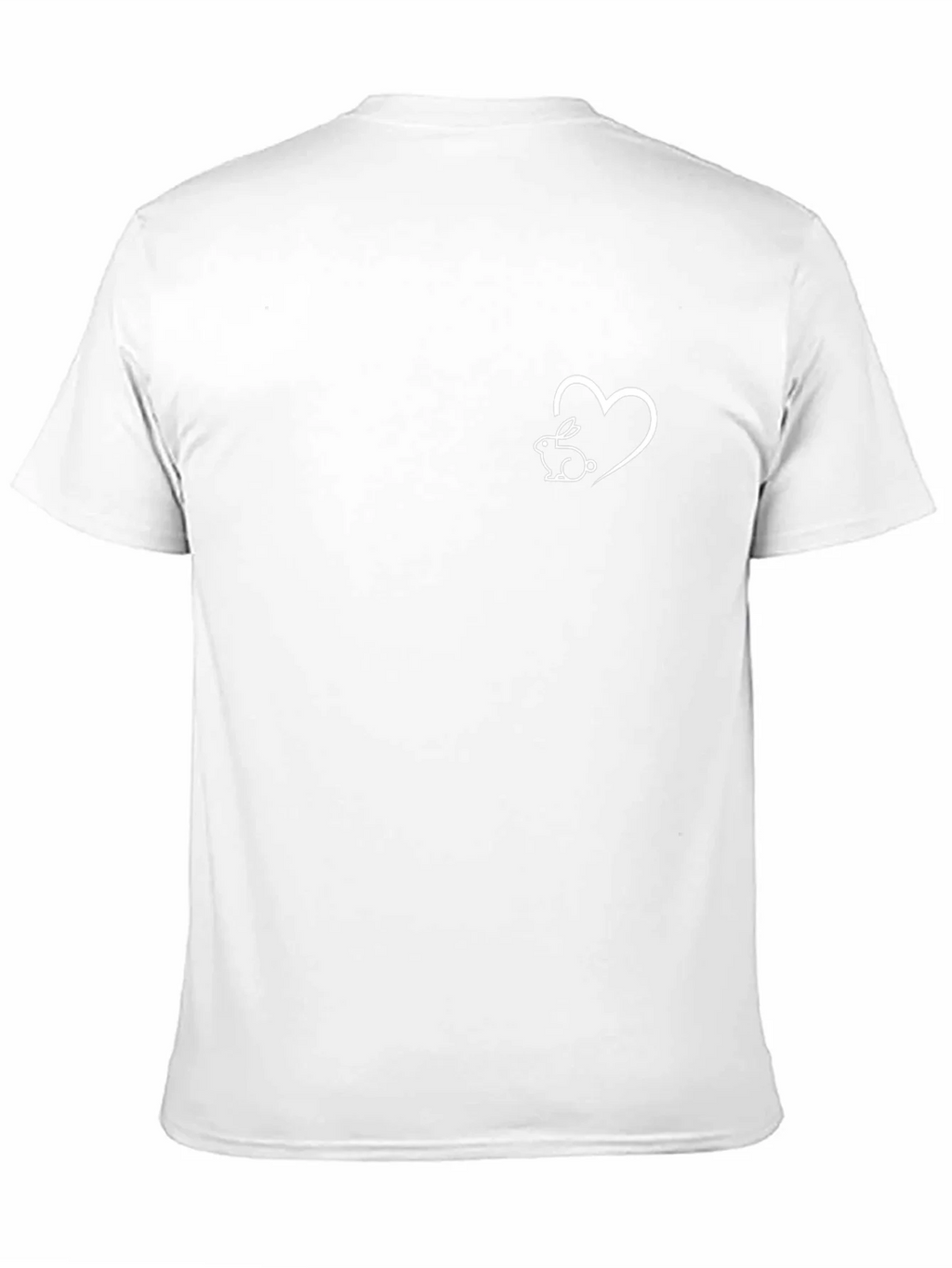 Black T-Shirt with Bunny Heart Graphic product image 9