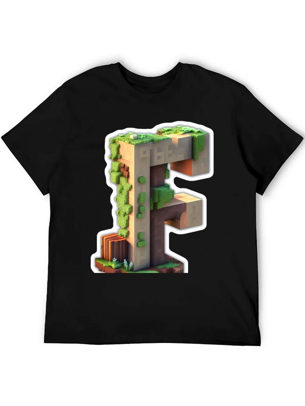 Minecraft F Letter T-Shirt product image 5