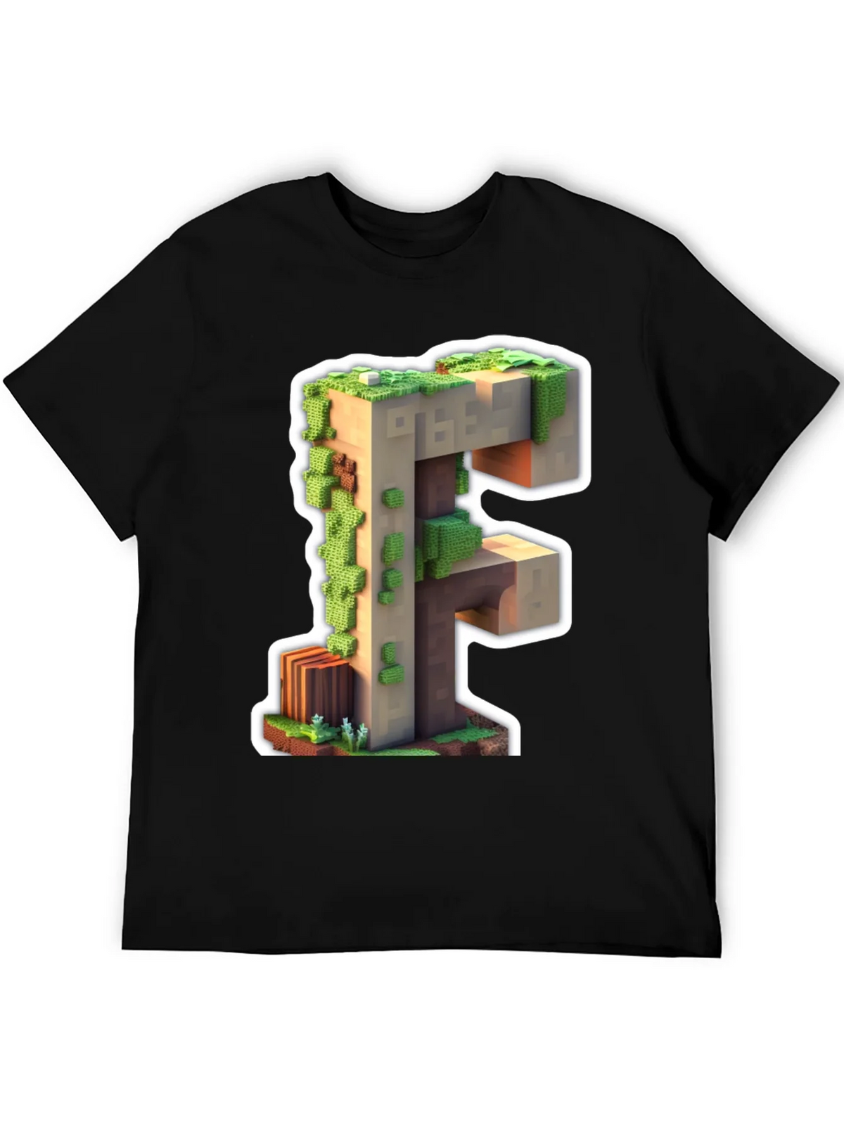 Minecraft F Letter T-Shirt product image 5