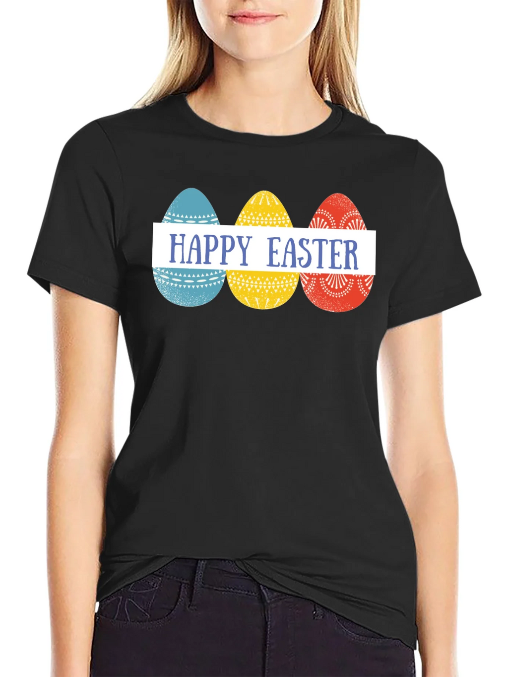 Happy Easter Eggs Graphic Tee - Festive Holiday Apparel product image 1
