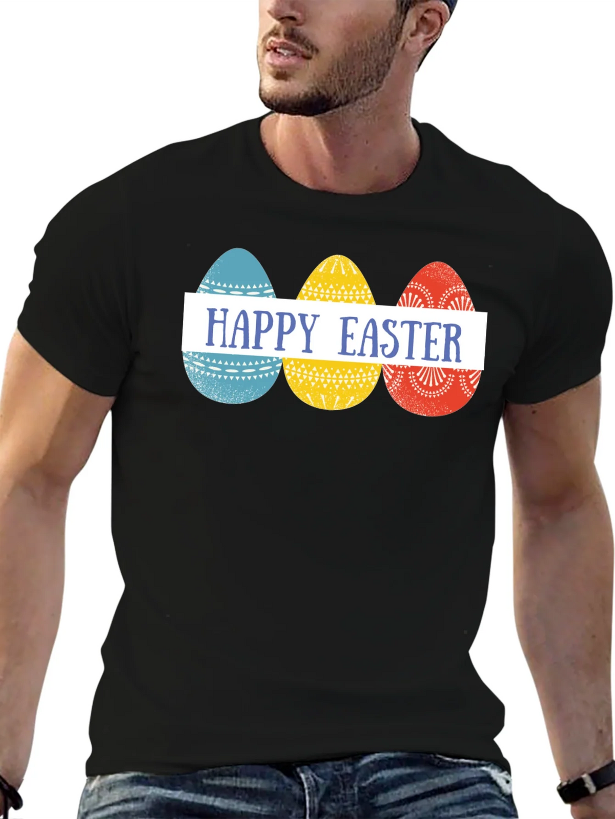 Happy Easter Eggs Graphic Tee - Festive Holiday Apparel product image 5