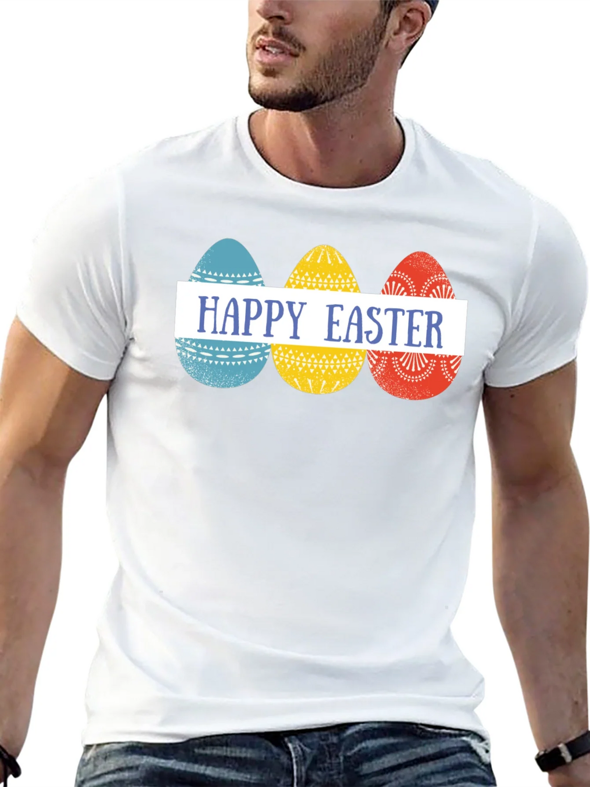 Happy Easter Eggs Graphic Tee - Festive Holiday Apparel product image 10