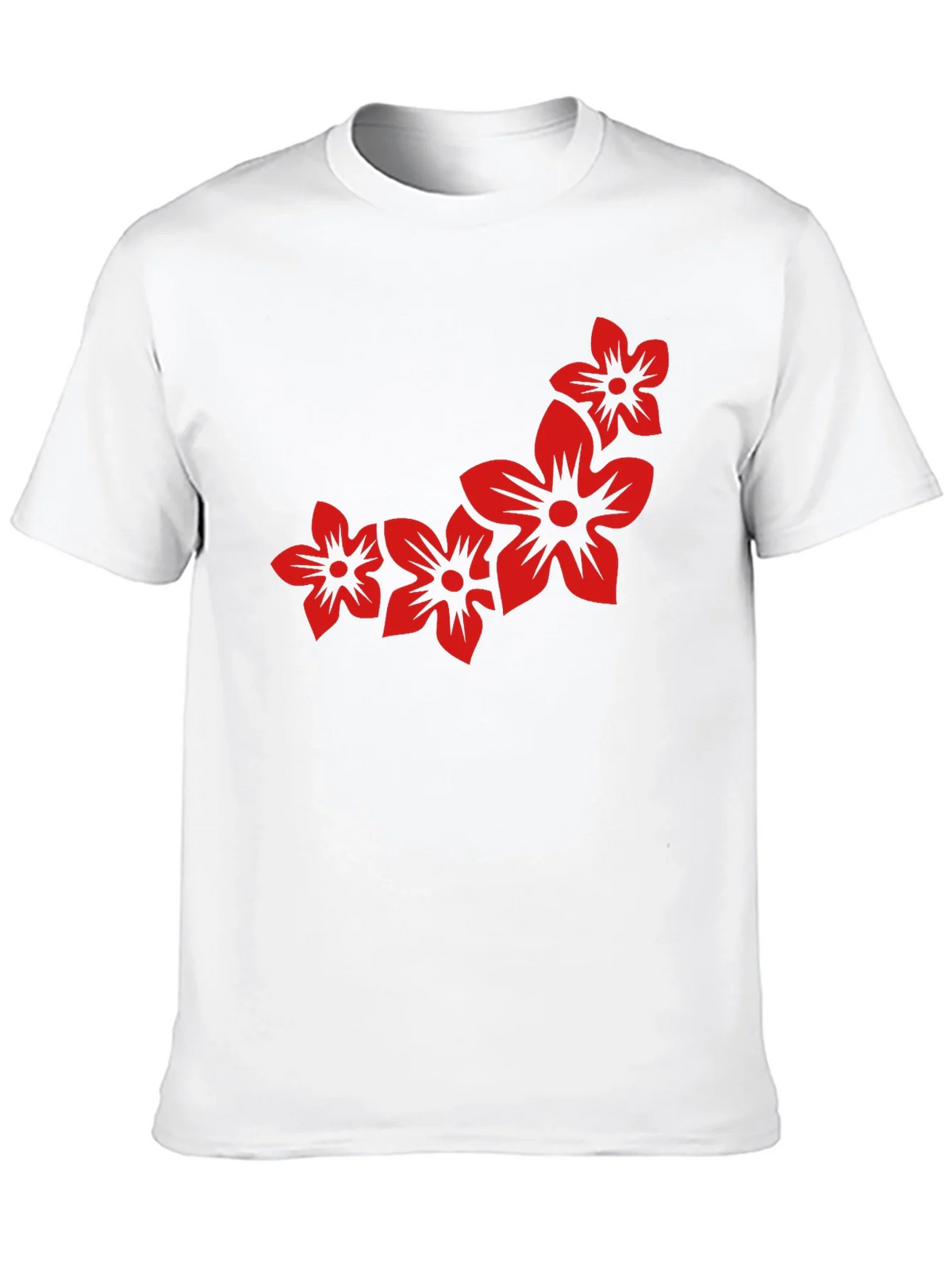 Floral Print Black Casual Tee product image 8