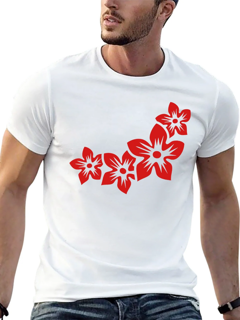 Floral Print Black Casual Tee product image 11