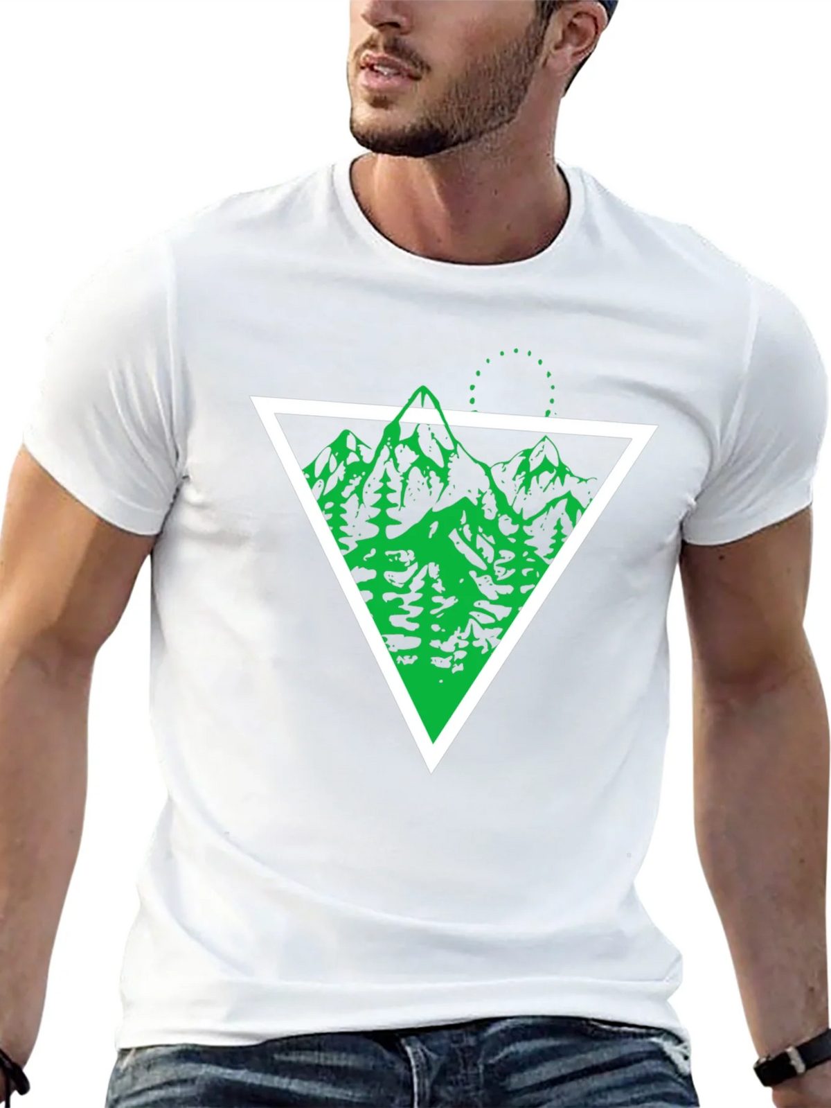 Geometric Mountain Graphic Tee - Black product image 10