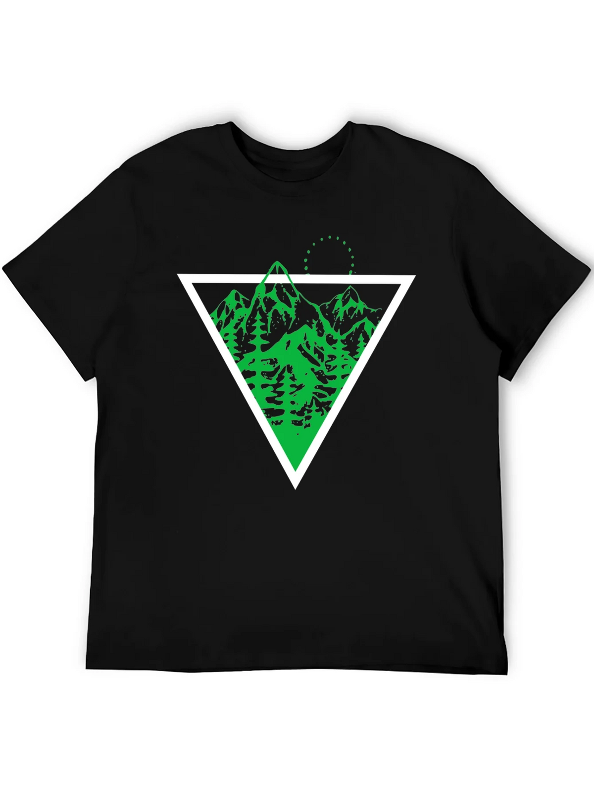 Geometric Mountain Graphic Tee - Black product image 4