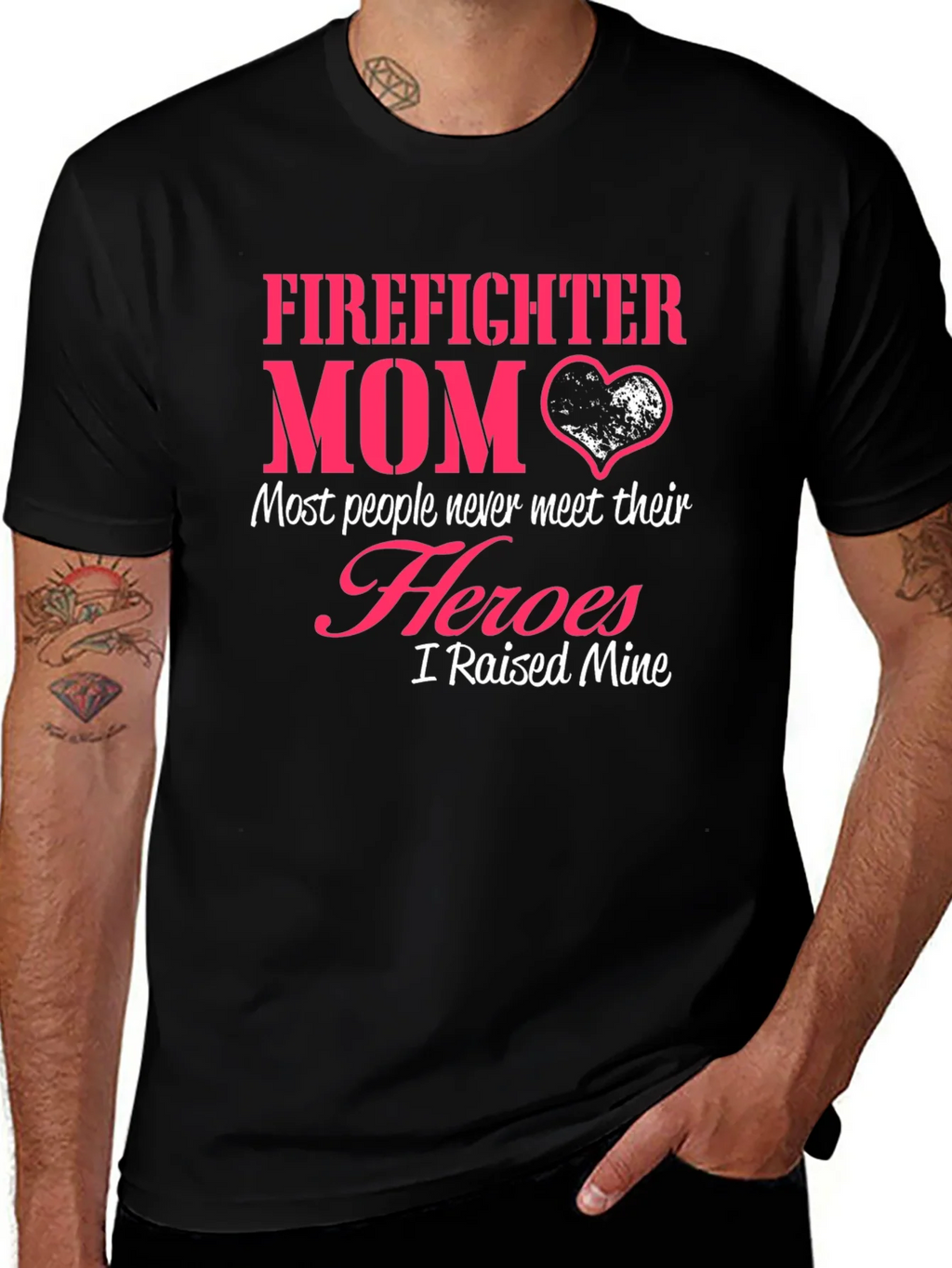 Firefighter Mom T-Shirt - Heroic Mothers Day Tee product image 1