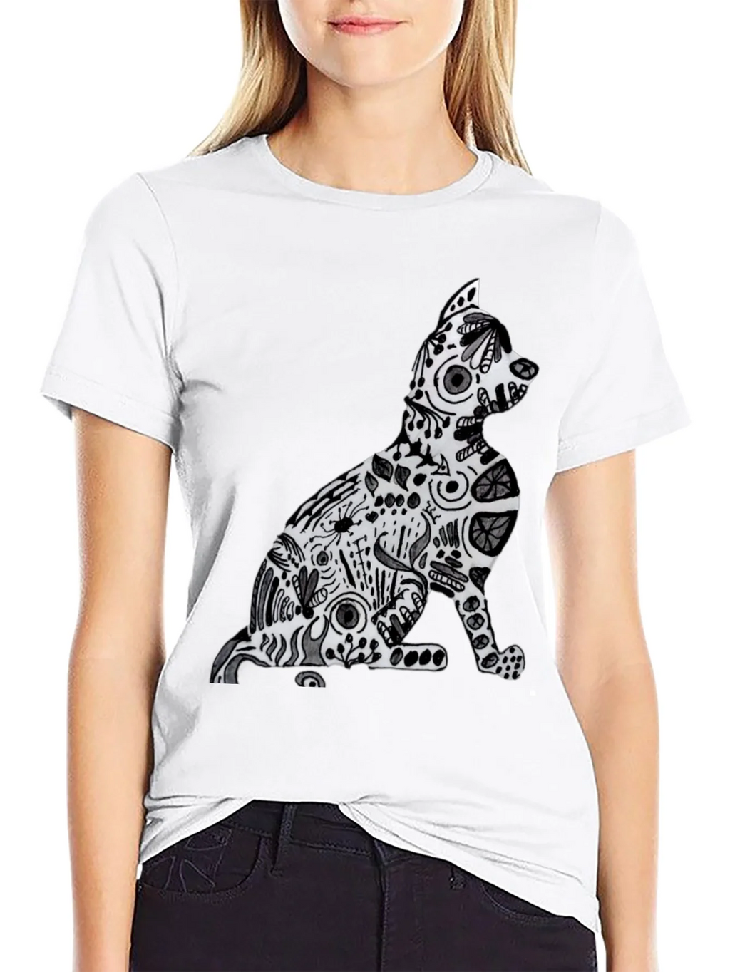 Abstract Cat Graphic Tee - Stylish Comfort product image 8