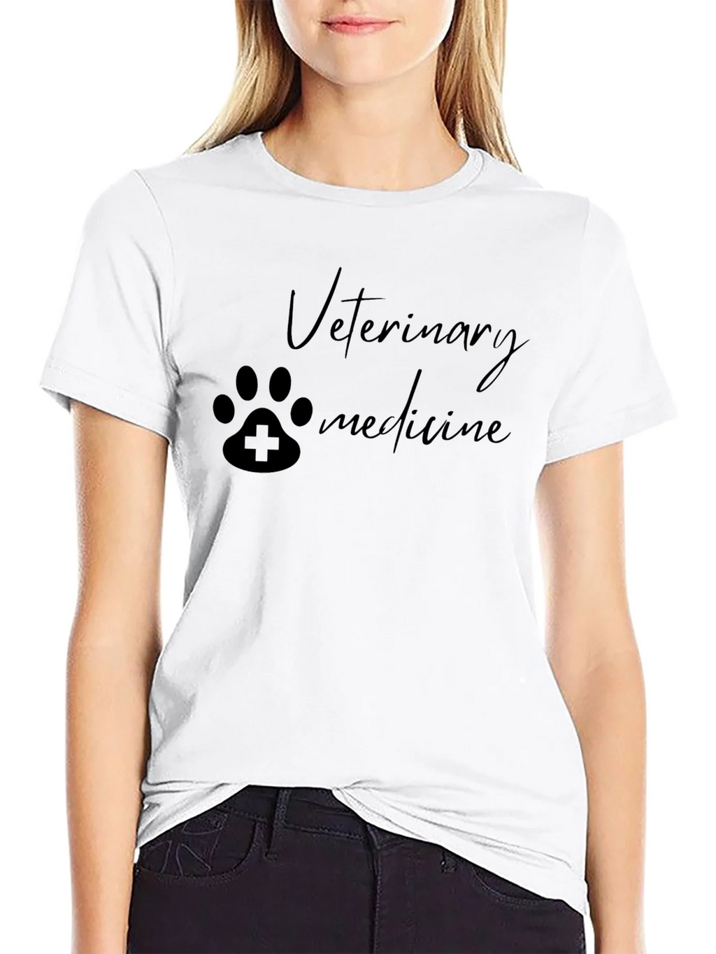 Veterinary Medicine Paw Print T-Shirt - Black product image 8