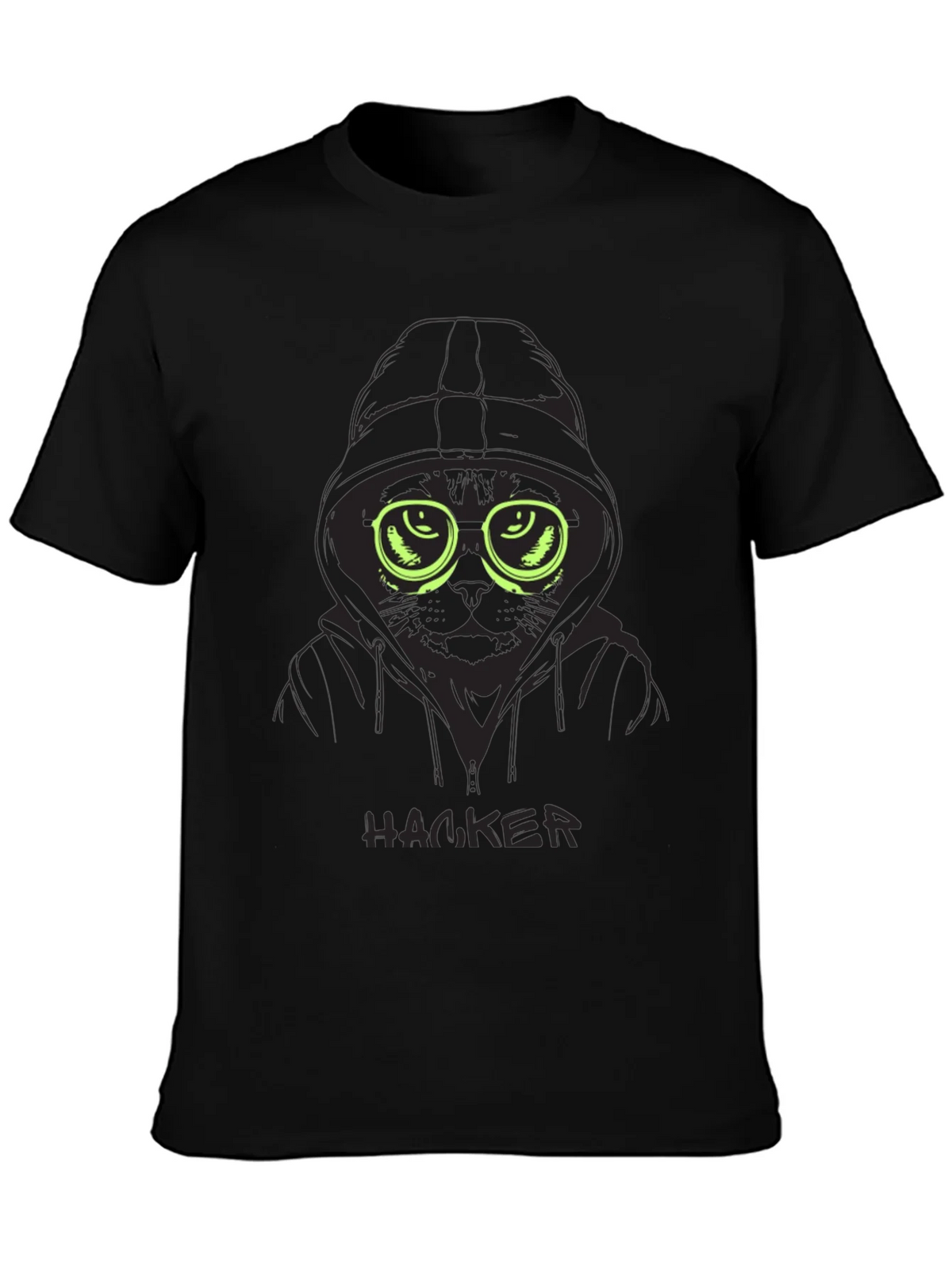 Hacker Cat Graphic Tee - Cool & Unique Design product image 2