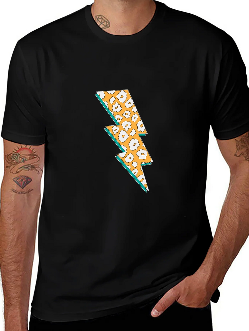 Leopard Lightning Bolt Graphic Tee product image 1