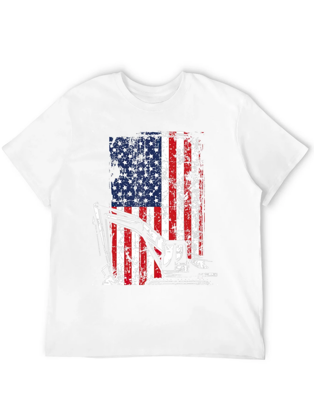 Patriotic Excavator T-Shirt - USA Flag Graphic Tee product image 11