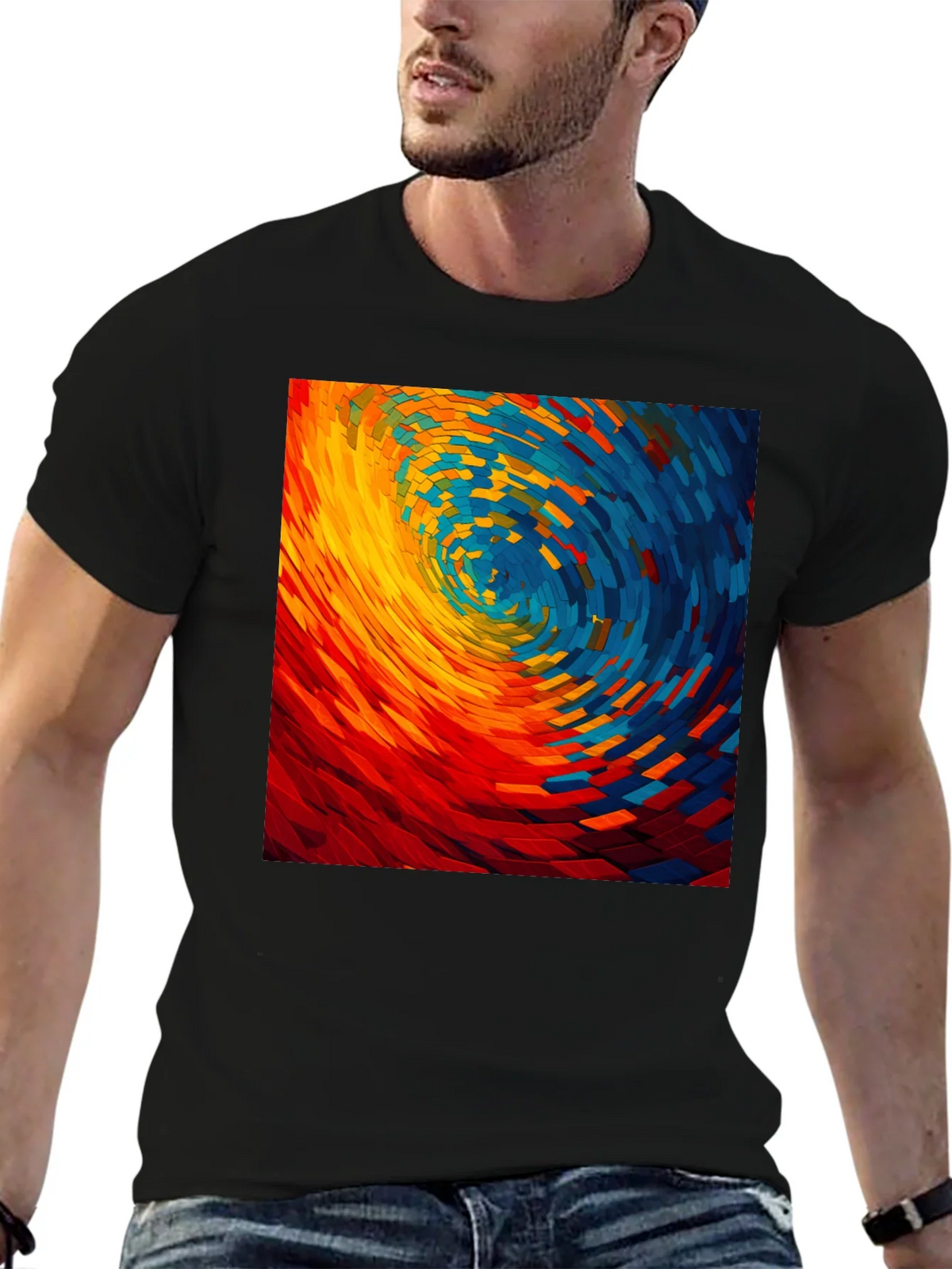 Abstract Swirl Graphic T-Shirt - Modern Art Tee product image 2