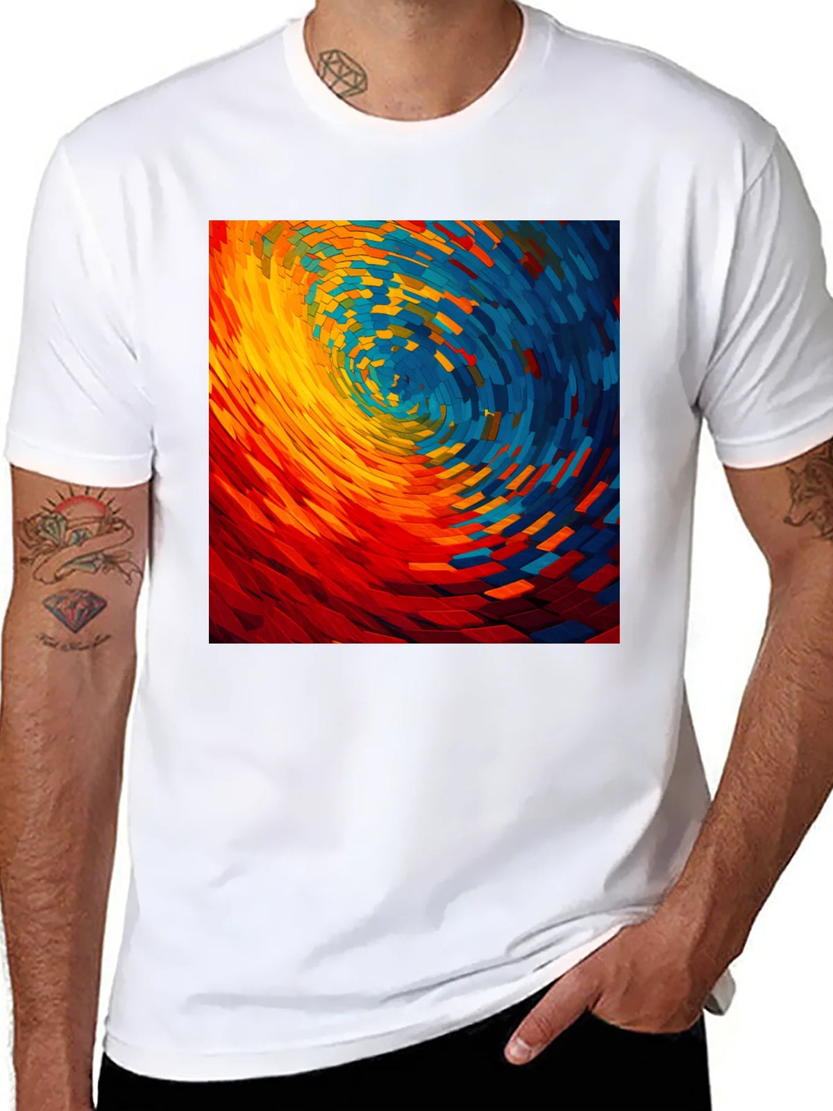 Abstract Swirl Graphic T-Shirt - Modern Art Tee product image 3